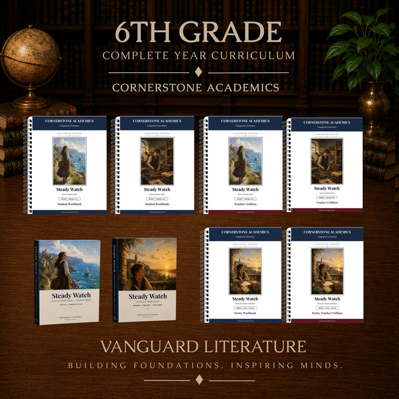 Front cover of Grade 6 Literature Curriculum Bundle, a Grade 6 homeschool curriculum from Cornerstone Academics
