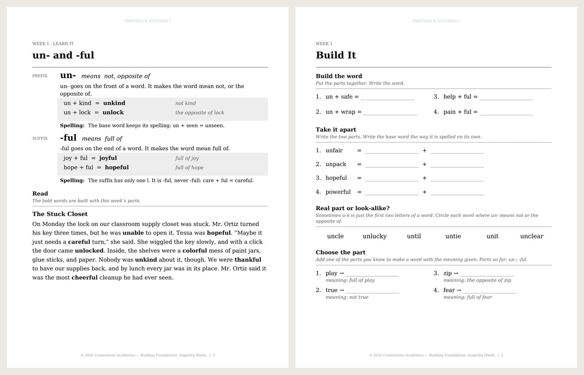 Prefixes & Suffixes I Workbook + Practice App - image 3