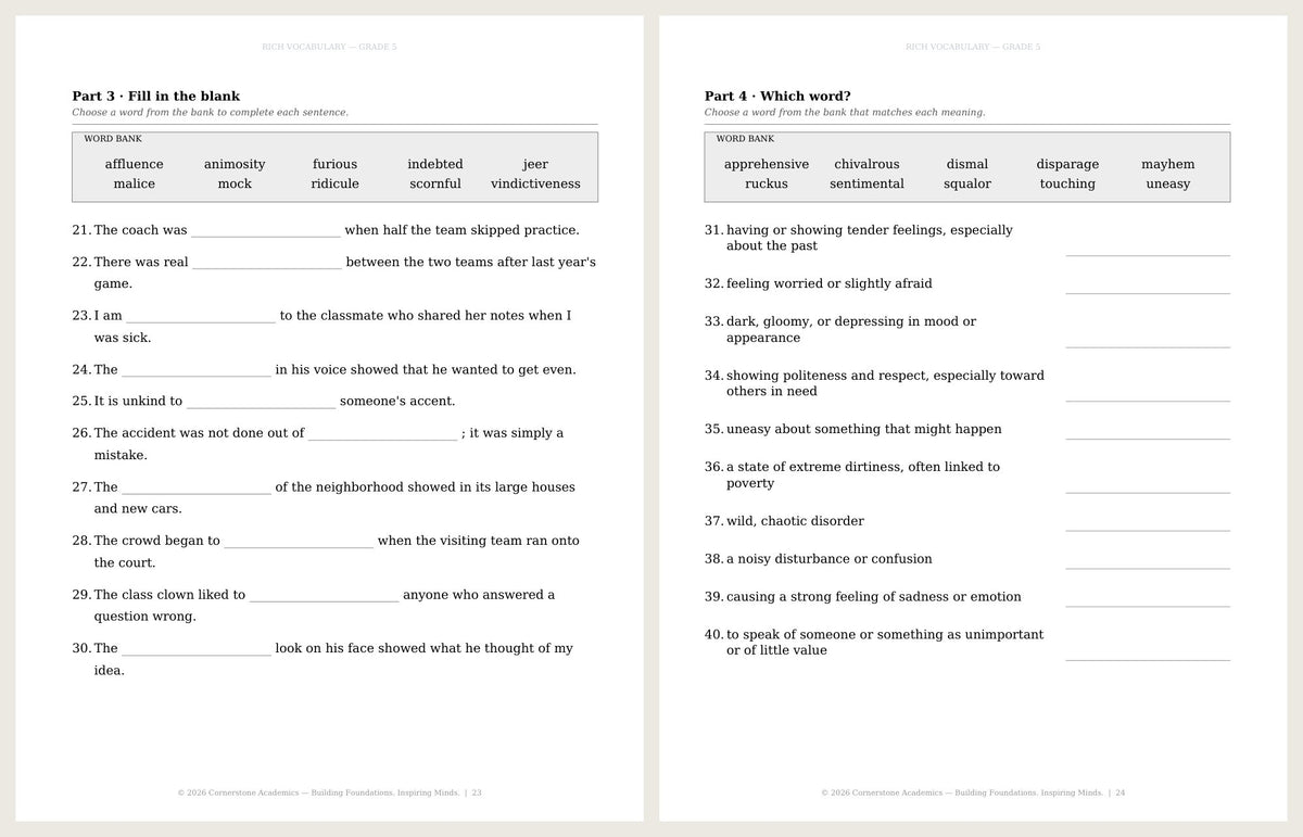 Rich Vocabulary, Grade 5 - image 7