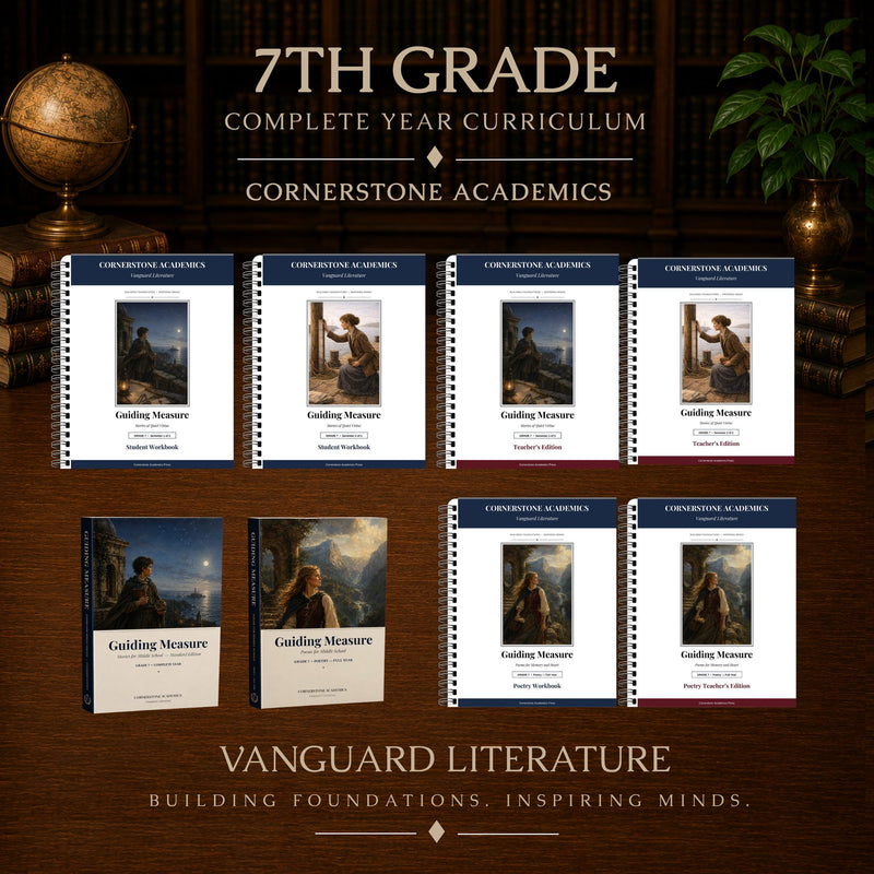 Front cover of Grade 7 Literature Curriculum Bundle, a Grade 7 homeschool curriculum from Cornerstone Academics