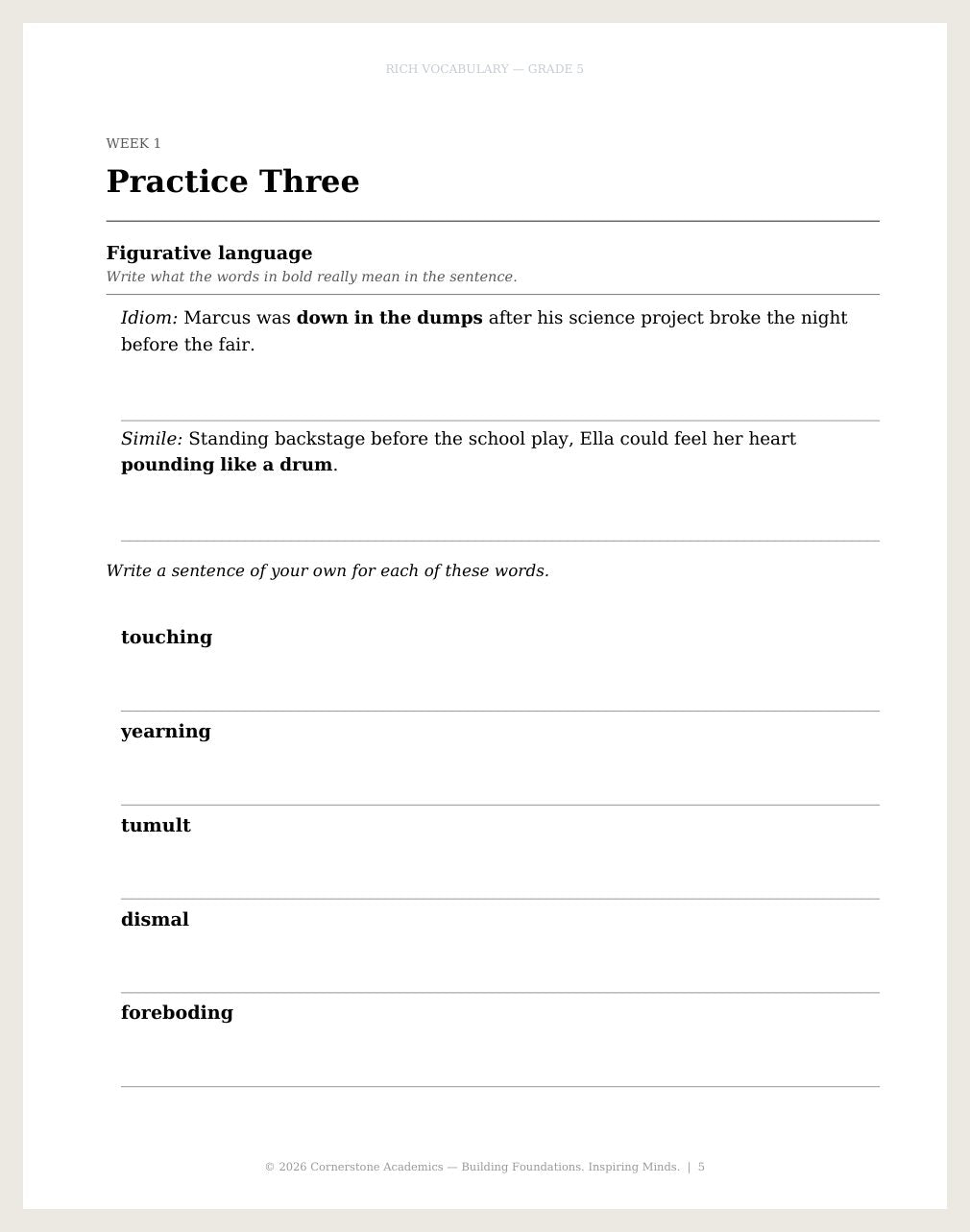Rich Vocabulary, Grade 5 - image 5