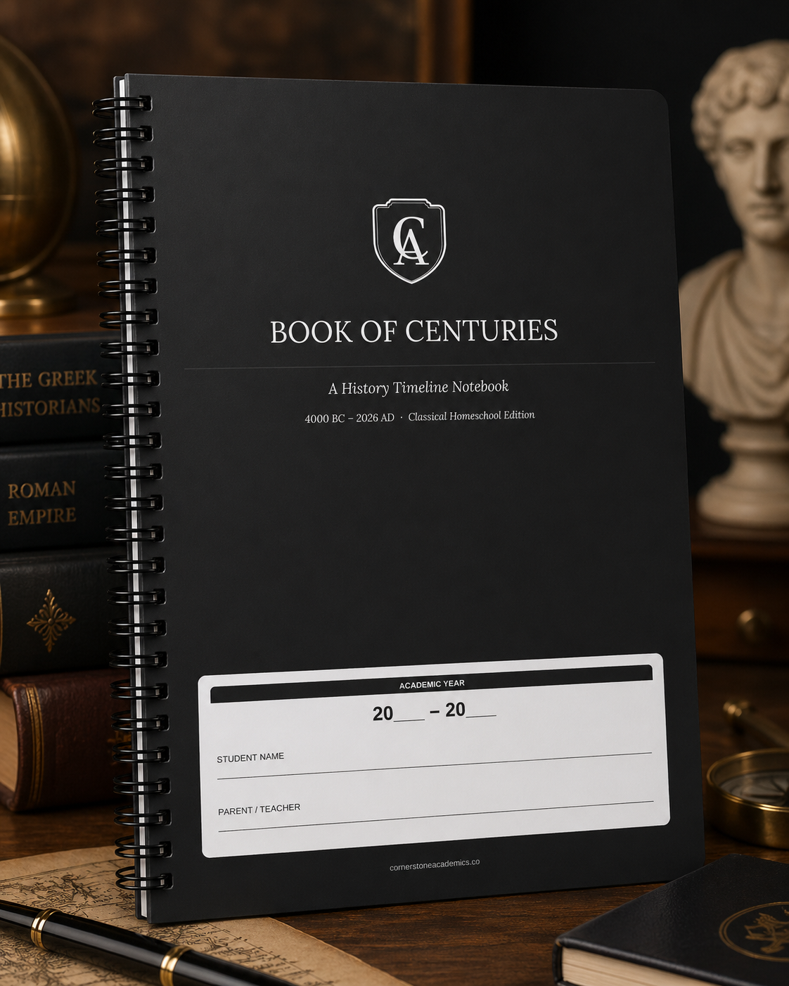 Cornerstone Academics Book of Centuries – Classical Homeschool History Timeline Notebook