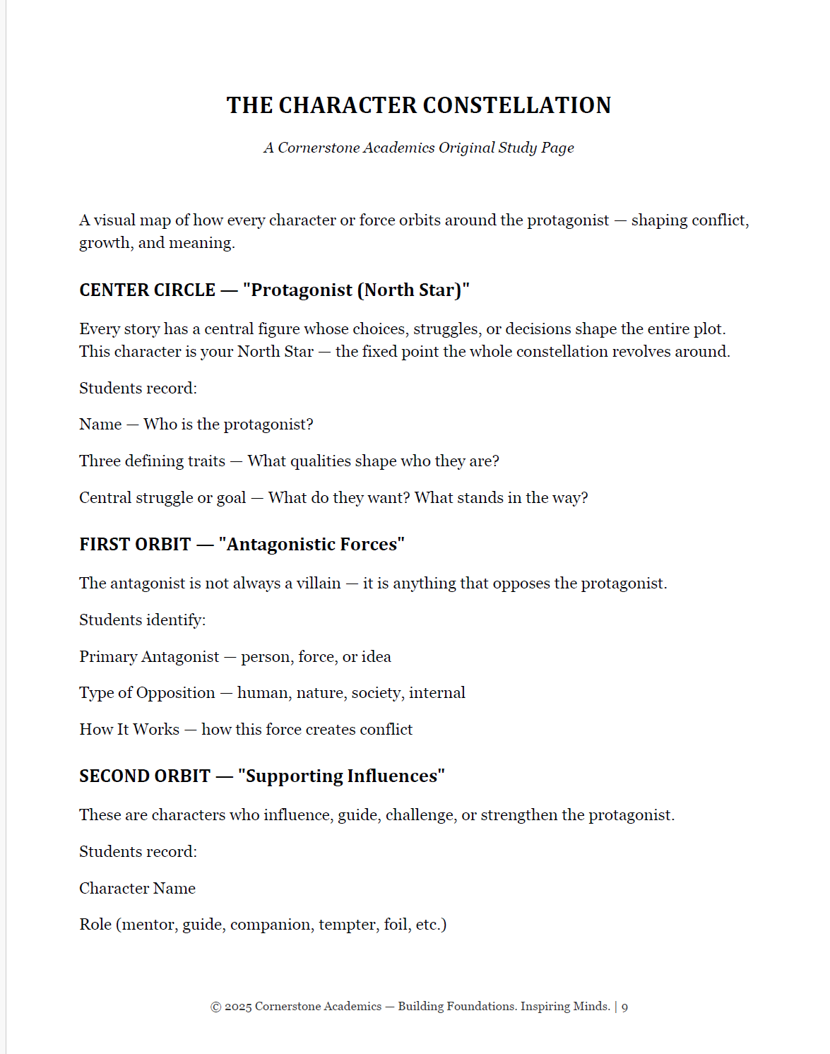 Vanguard Literature Grade 6 — Full-Year Curriculum Bundle, Standard Edition | Cornerstone Academics