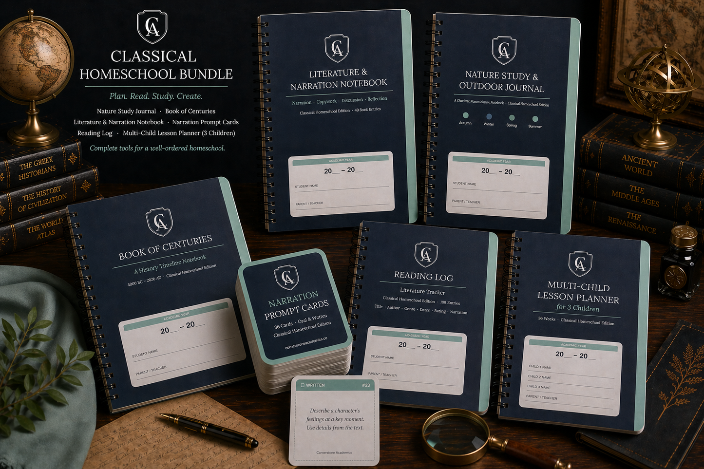 Multi-Child Classical Toolkit — For 3 Students | Complete Planning and Literature Bundle