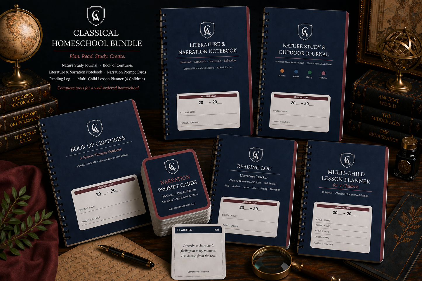 Multi-Child Classical Toolkit — For 4 Students | Complete Planning and Literature Bundle