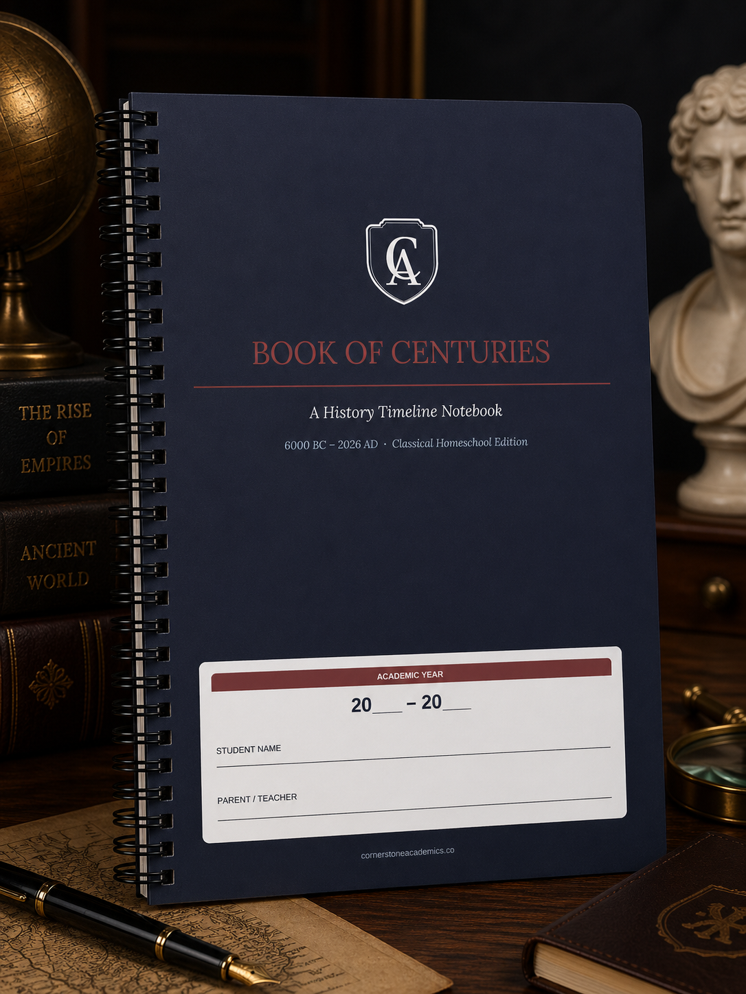 Cornerstone Academics Book of Centuries – Classical Homeschool History Timeline Notebook