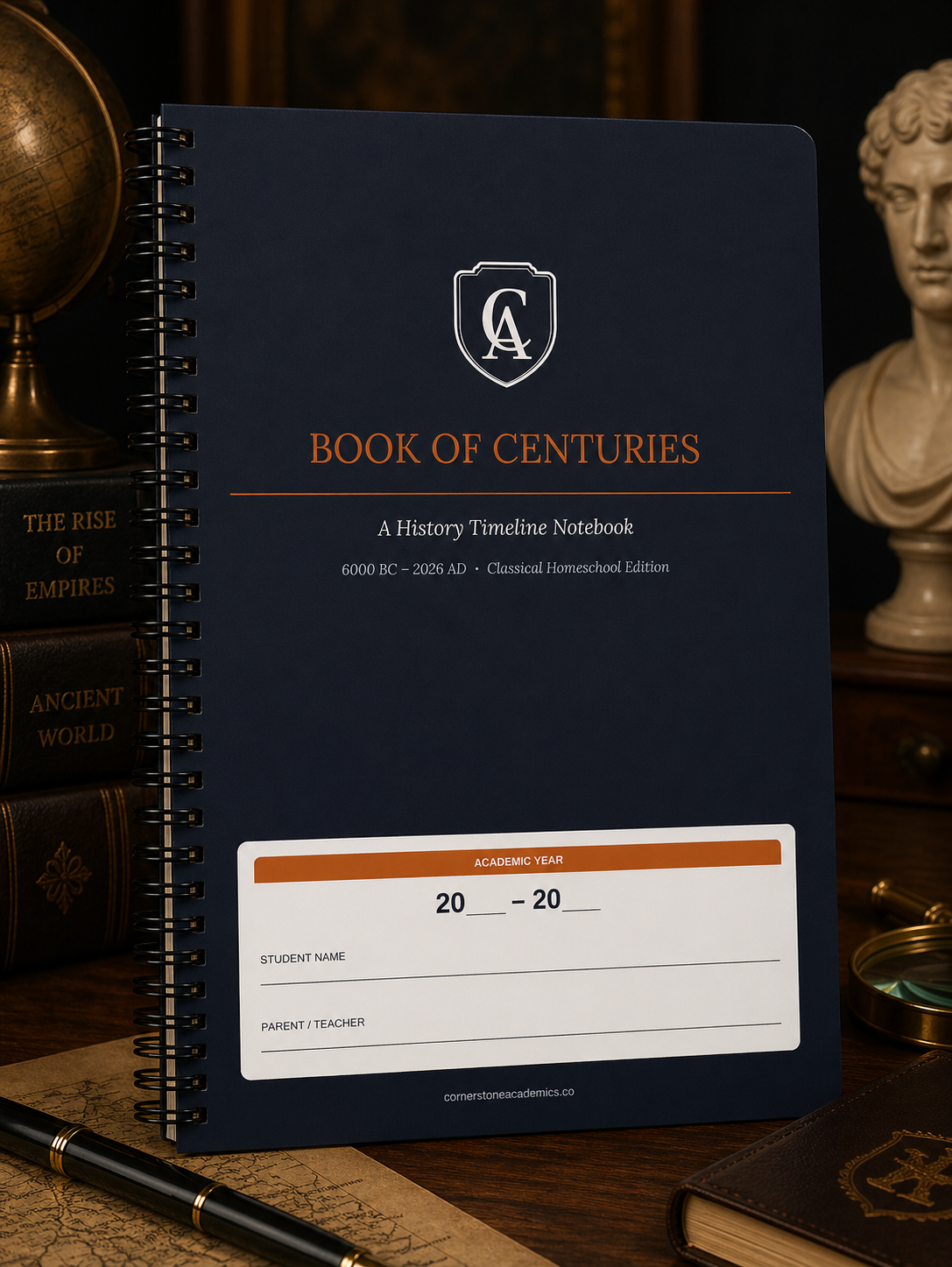 Cornerstone Academics Book of Centuries – Classical Homeschool History Timeline Notebook