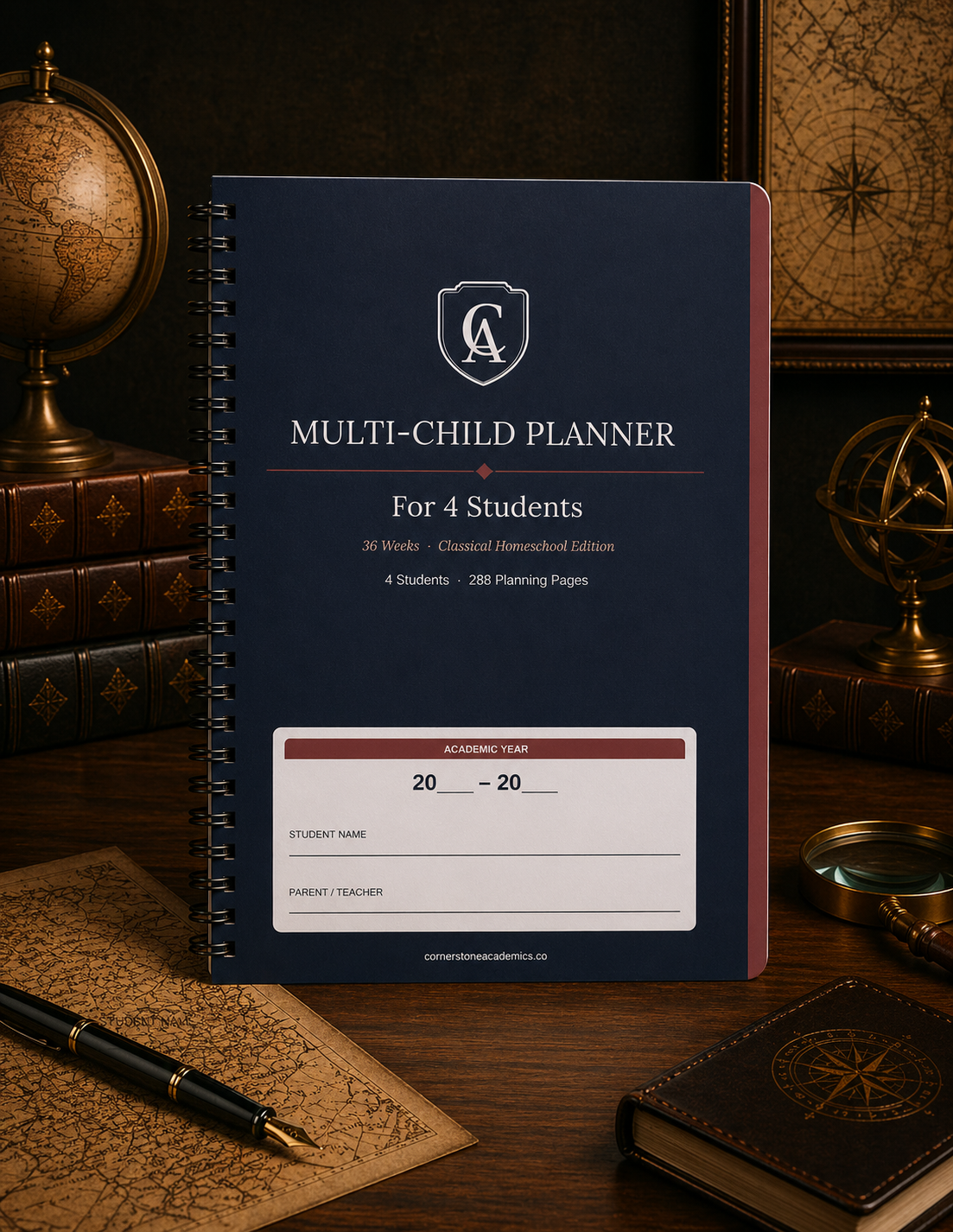 Cornerstone Academics Multi-Child Lesson Planner – 4 Students