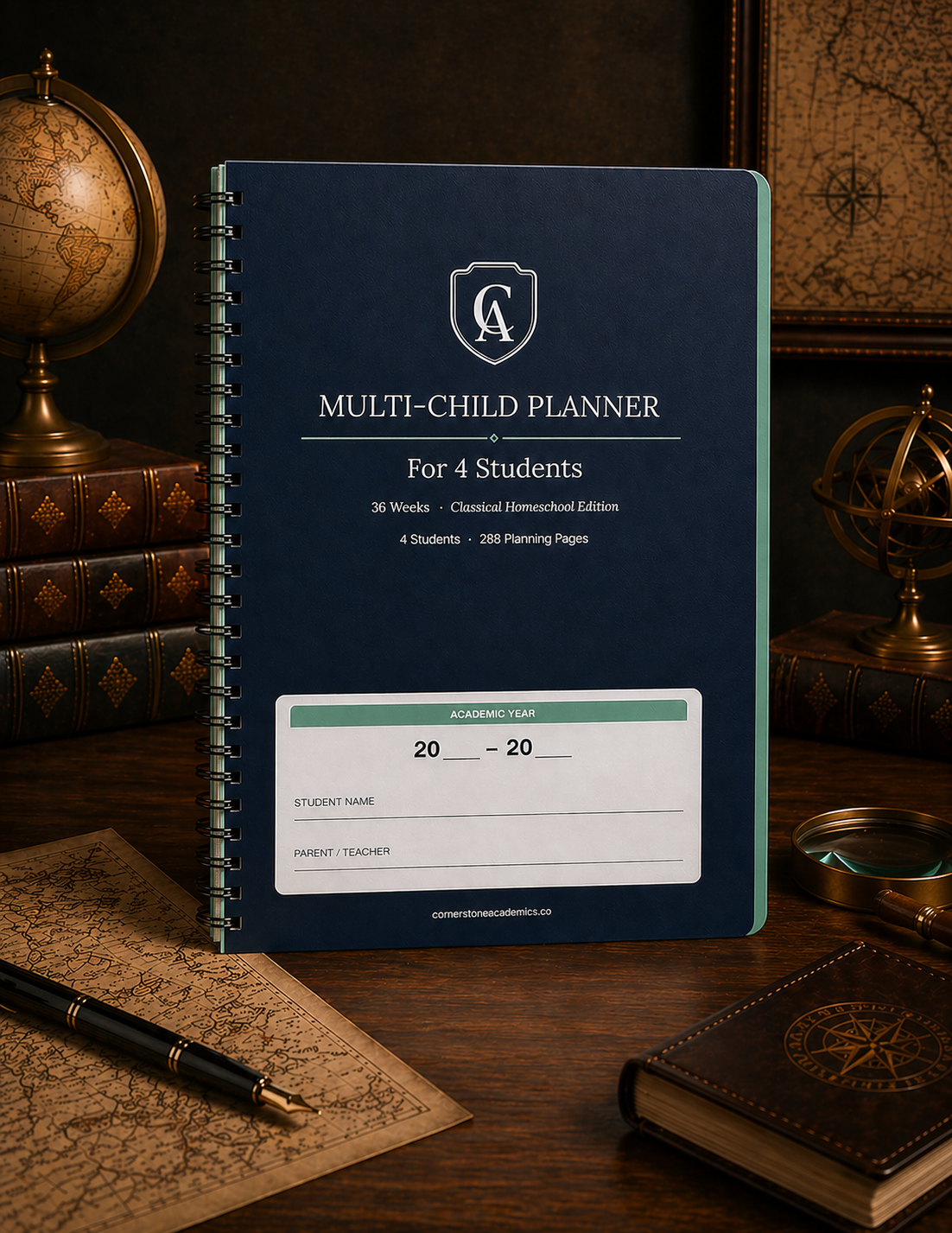 Cornerstone Academics Multi-Child Lesson Planner – 4 Students