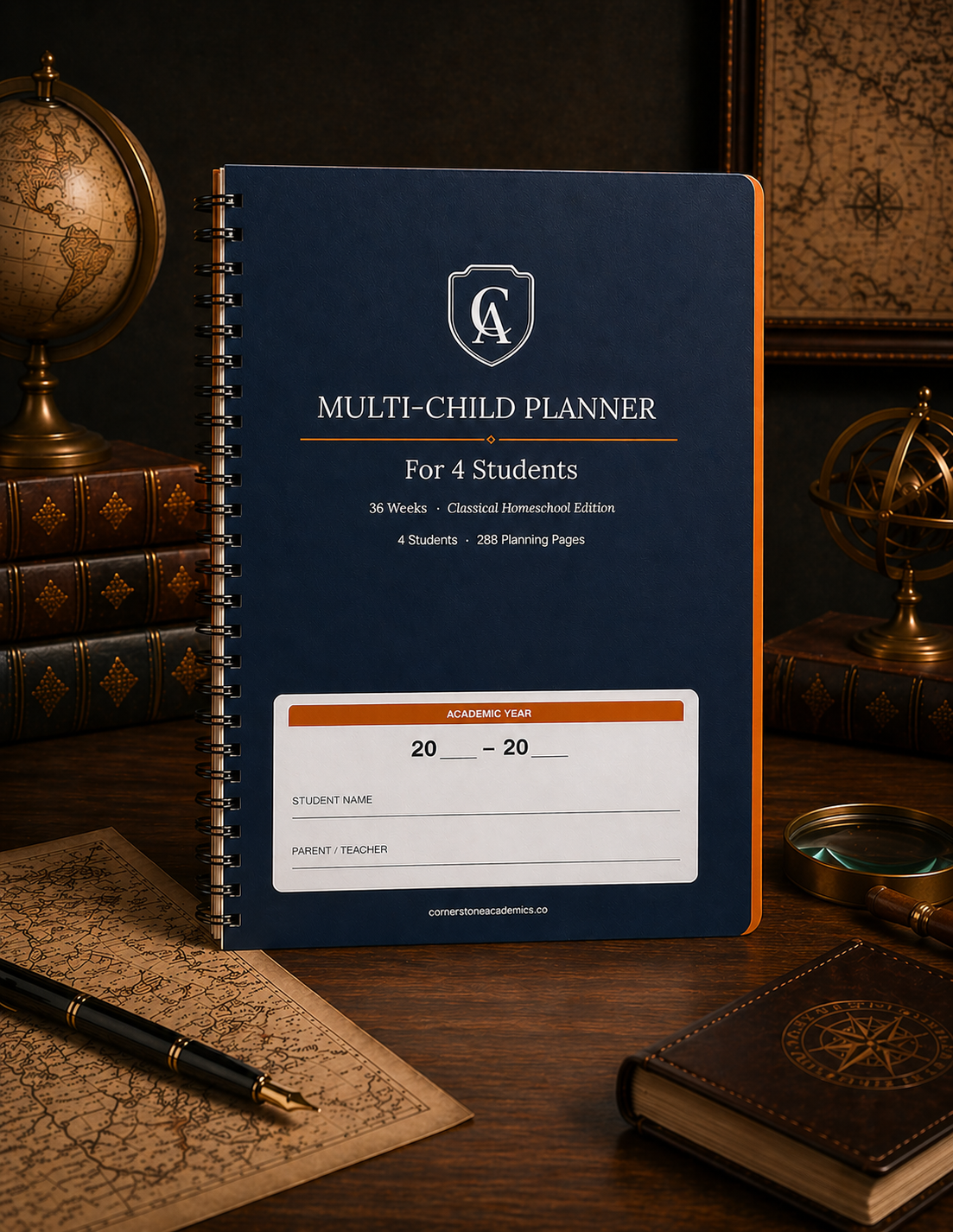 Cornerstone Academics Multi-Child Lesson Planner – 4 Students