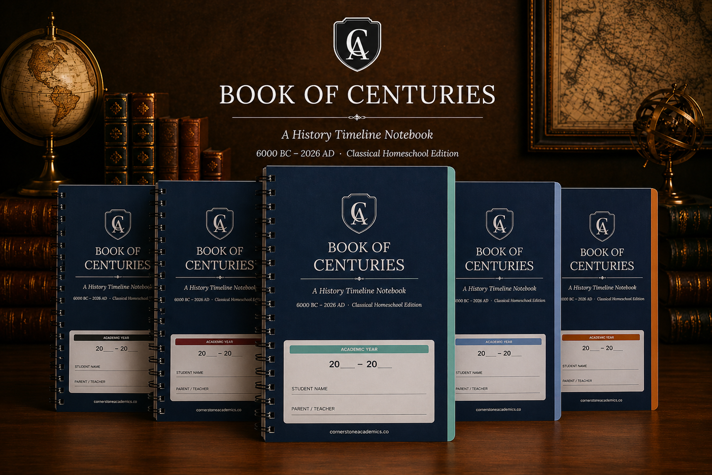 Cornerstone Academics Book of Centuries – Classical Homeschool History Timeline Notebook