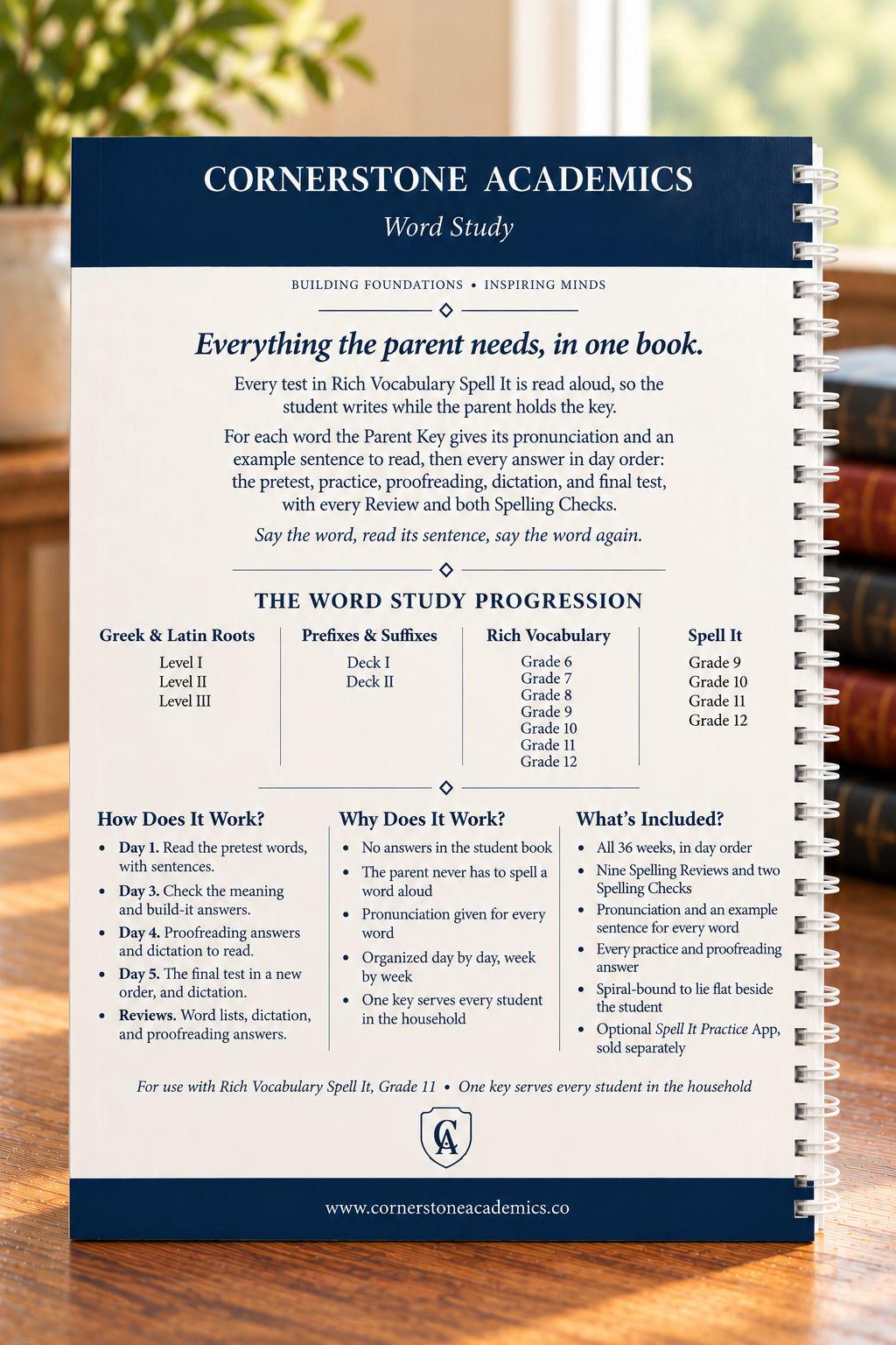 Spell It, Grade 11 Student Book + Parent Key