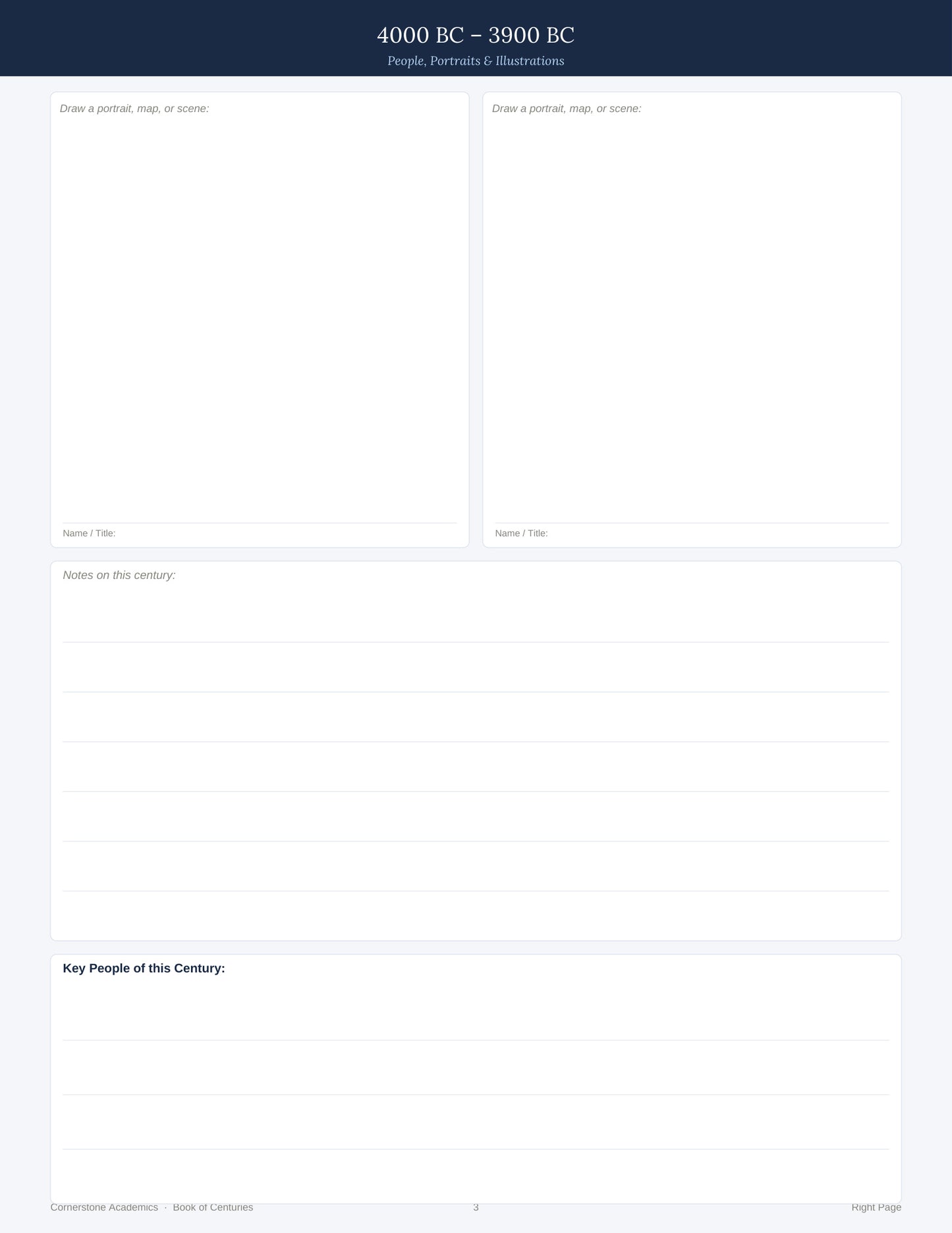 Cornerstone Academics Book of Centuries – Classical Homeschool History Timeline Notebook (Free)