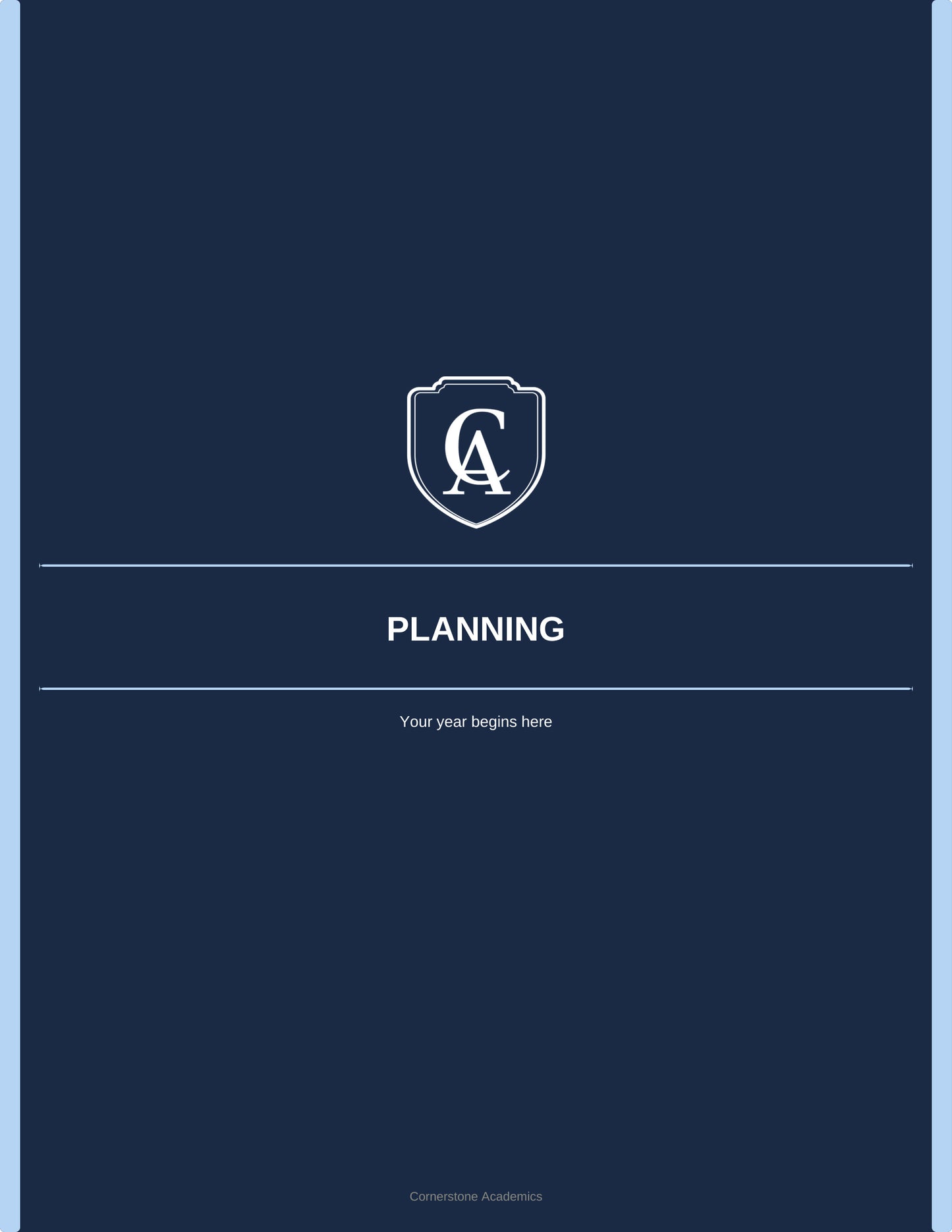 Cornerstone Academics Full-Year Lesson Planner – Classical Homeschool Edition (Free)