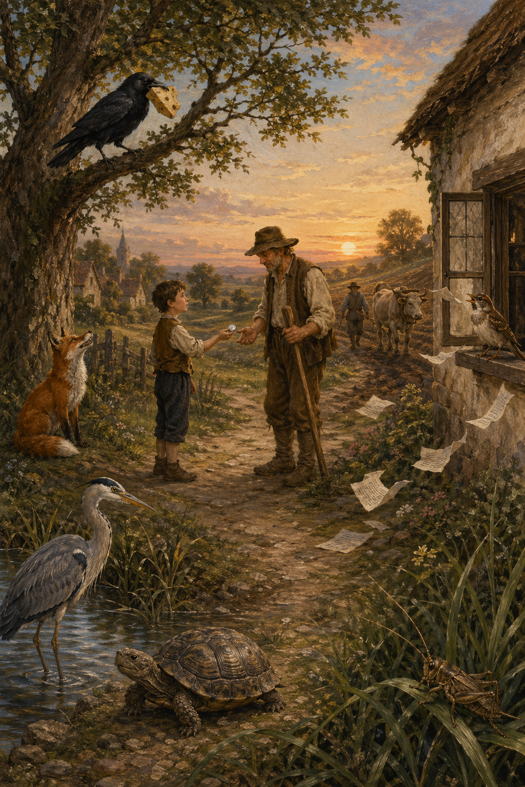 The Tortoise and the Heron and Other Fables | Grade 3 Classical Literature Packet | Cornerstone Academics