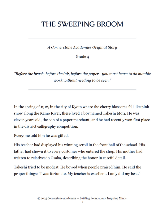 4th Grade Classical Literature Curriculum