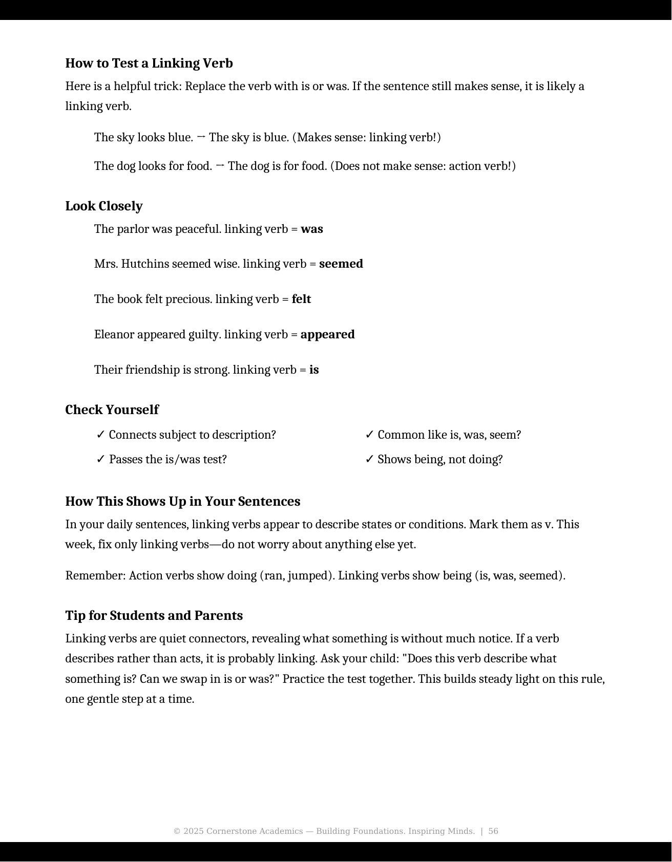 Week 10 lesson page from Grade 4 Grammar, Grade 4 grammar curriculum