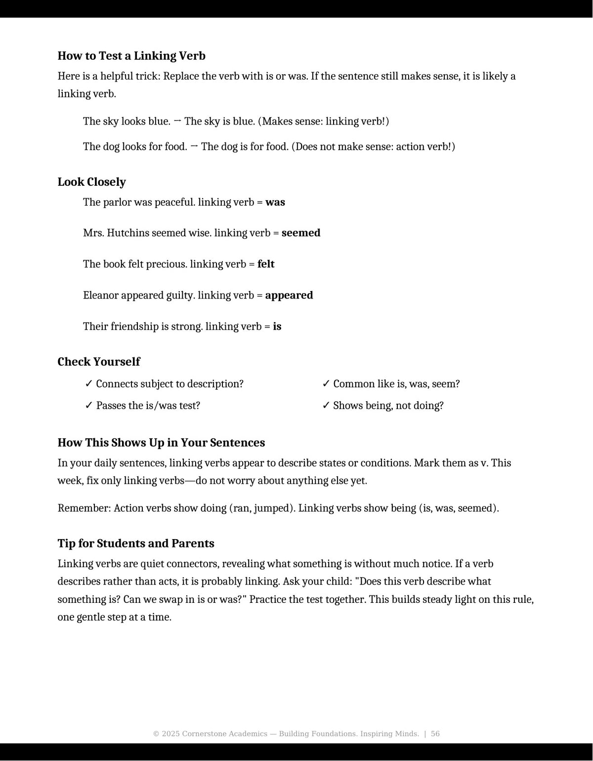 Week 10 lesson page from Grade 4 Grammar, Grade 4 grammar curriculum