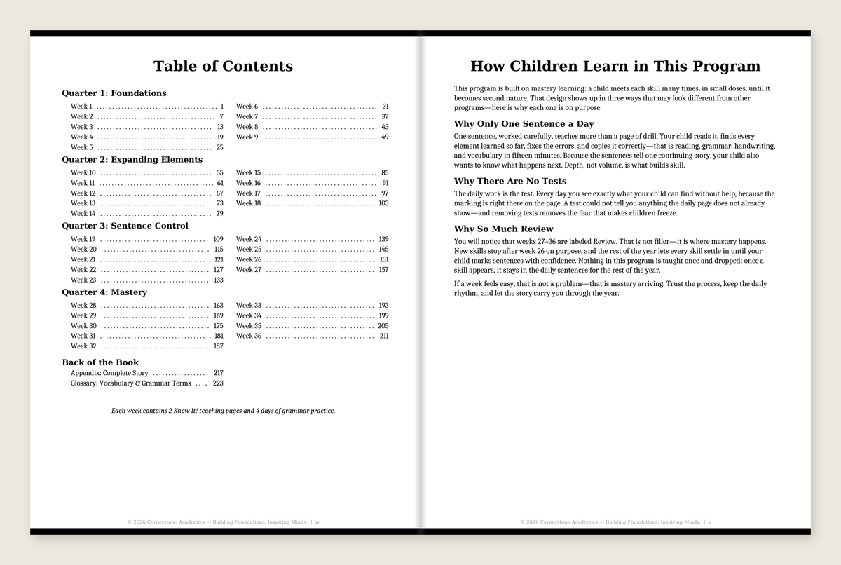 Grade 7 Grammar: Steady Flame — Student Workbook
