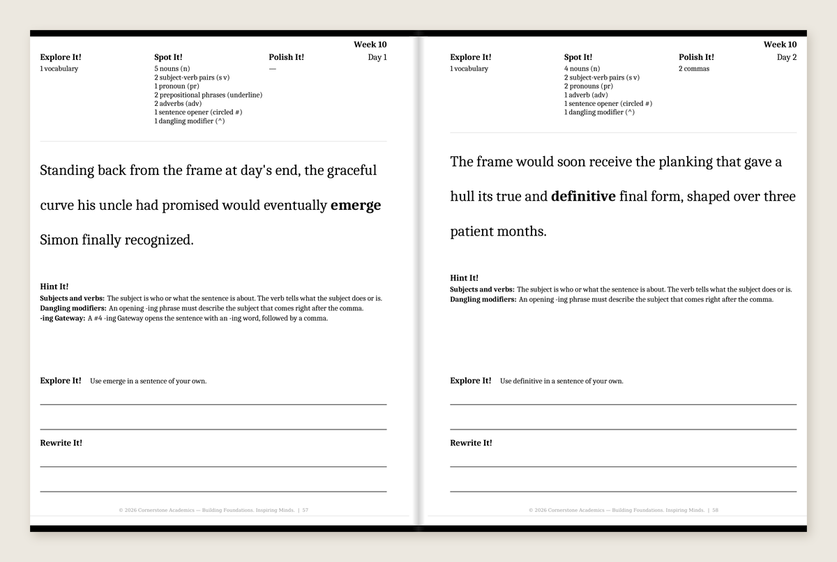 Grade 7 Grammar: Steady Flame — Student Workbook