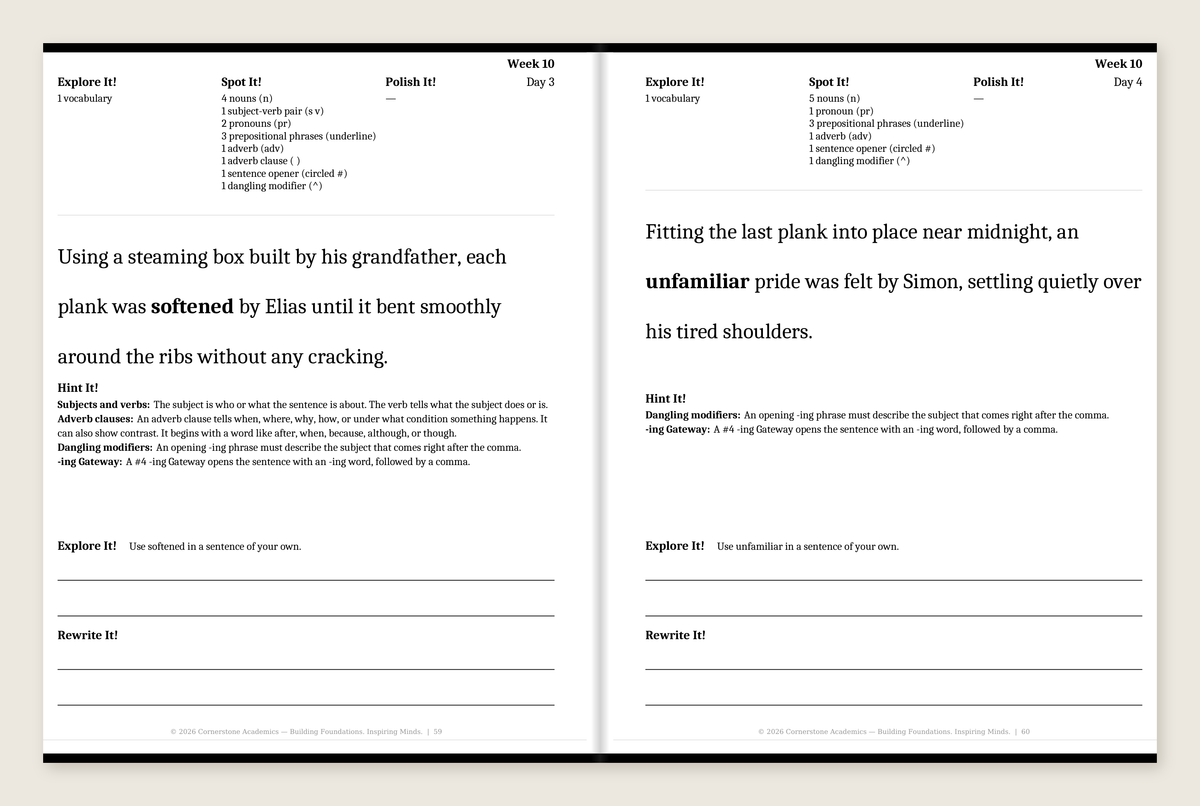 Grade 7 Grammar: Steady Flame — Student Workbook