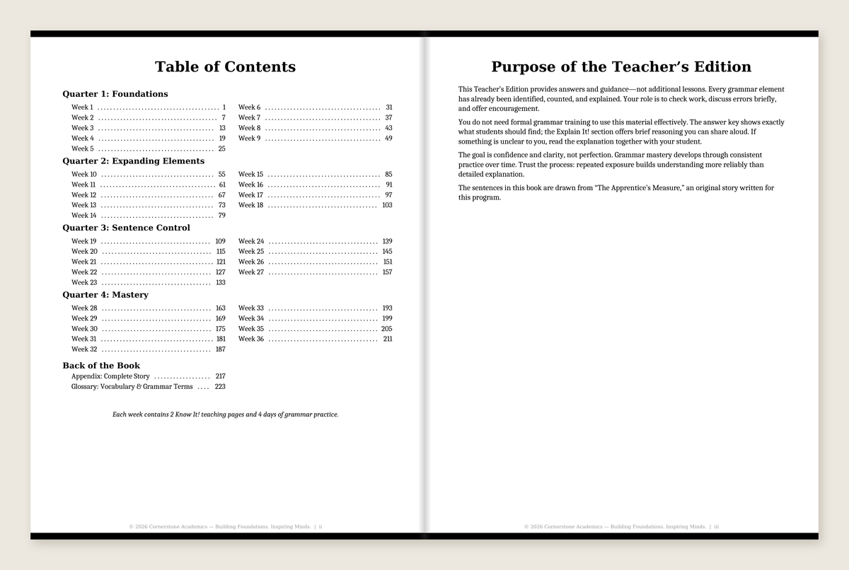 Grade 7 Grammar: Steady Flame — Complete Set (Color Teacher’s Edition)