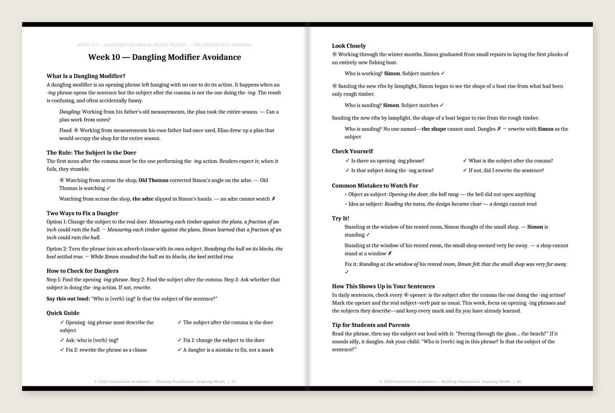Grade 7 Grammar: Steady Flame — Complete Set (Black & White Teacher’s Edition)