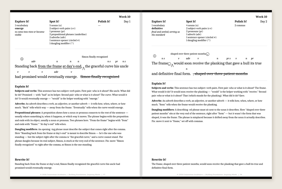 Grade 7 Grammar: Steady Flame — Complete Set (Black & White Teacher’s Edition)