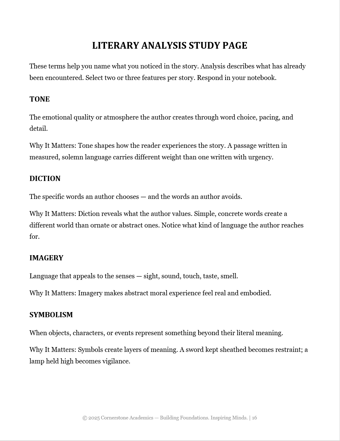 The Botanist's Daughter | Grade 9 Classical Literature Packet | Cornerstone Academics