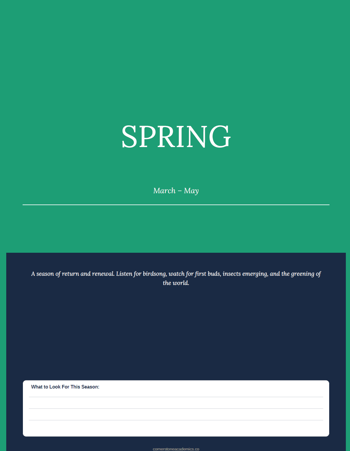 Cornerstone Academics Nature Study & Outdoor Journal – Charlotte Mason Edition