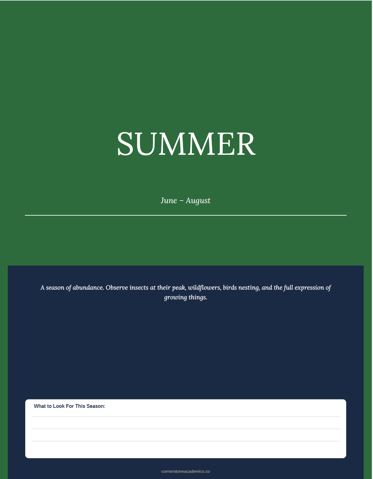 Cornerstone Academics Nature Study & Outdoor Journal – Charlotte Mason Edition
