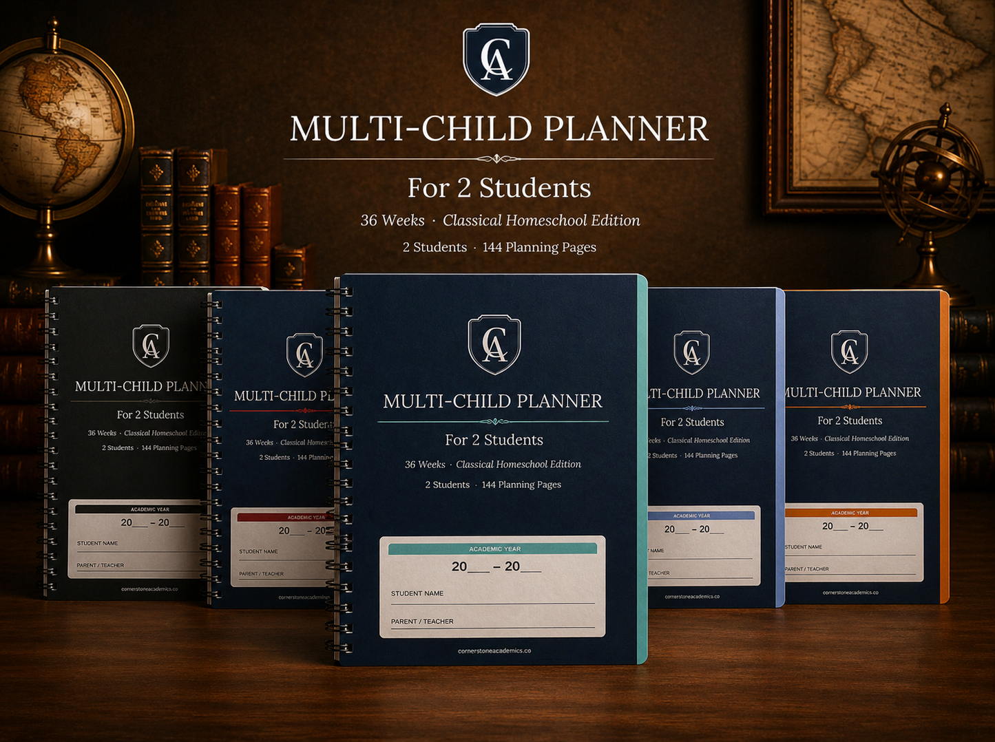 Cornerstone Academics Multi-Child Lesson Planner – 2 Students