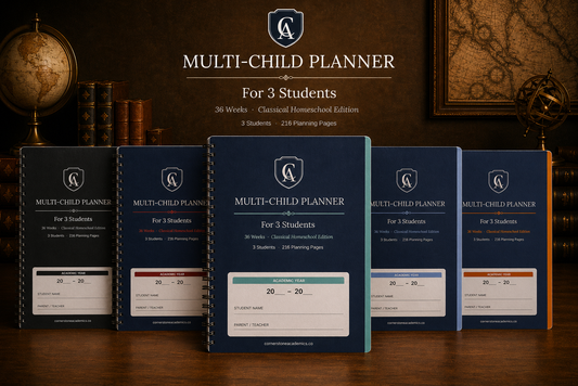 Cornerstone Academics Multi-Child Lesson Planner – 3 Students