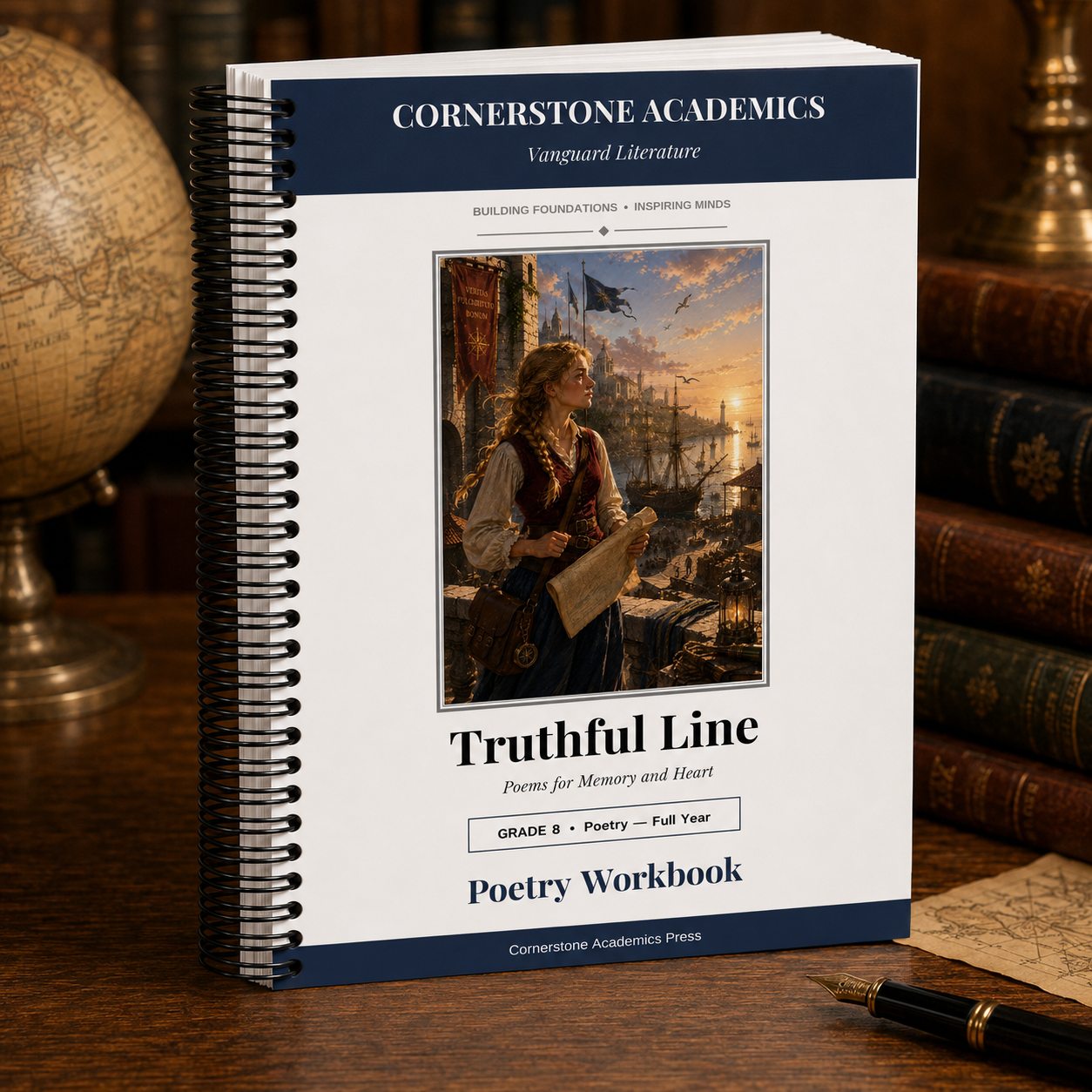 Front cover of Grade 8 Literature Poetry Companion Student Workbook, a Grade 8 homeschool curriculum