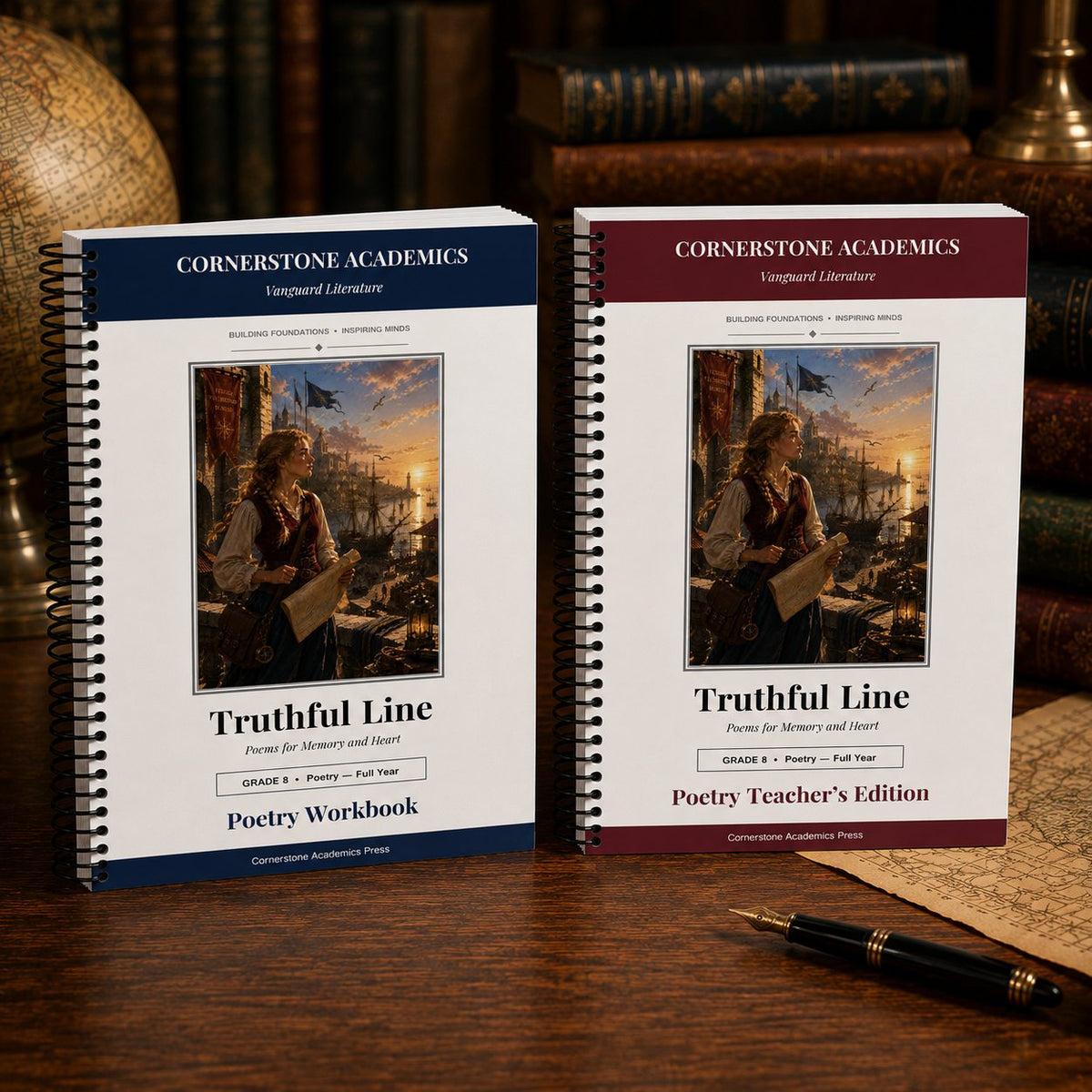 Front cover of Grade 8 Literature Poetry Companion Set, a Grade 8 homeschool curriculum from Cornerstone Academics