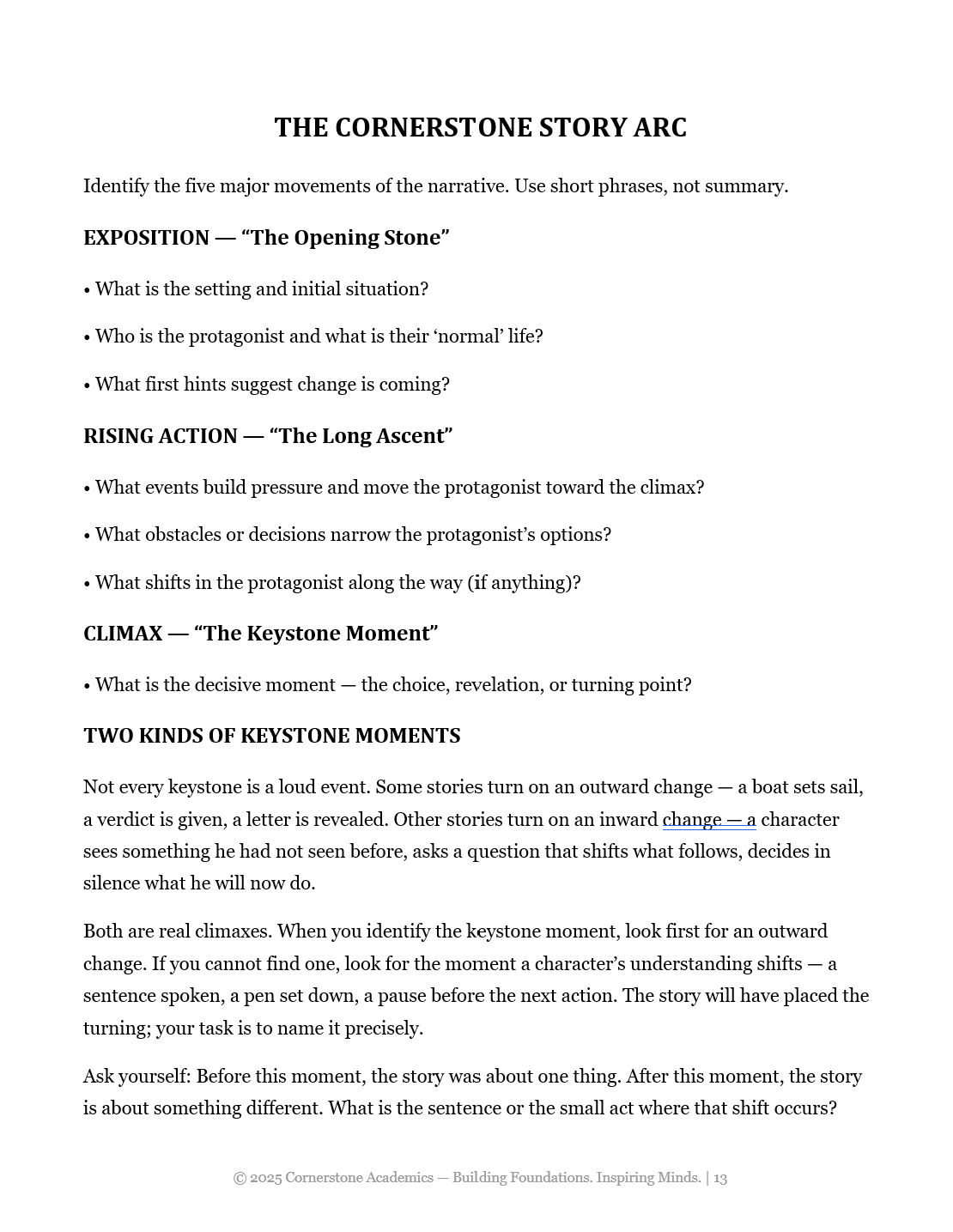 The Clockmaker's Predicament | Grade 9 Classical Literature Packet | Cornerstone Academics