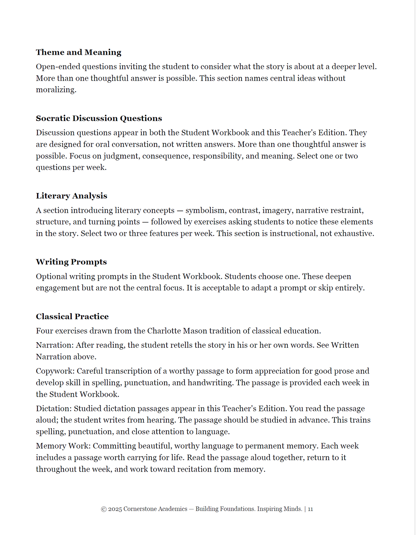 Vanguard Literature Grade 8 — Teacher's Edition Set | Cornerstone Academics