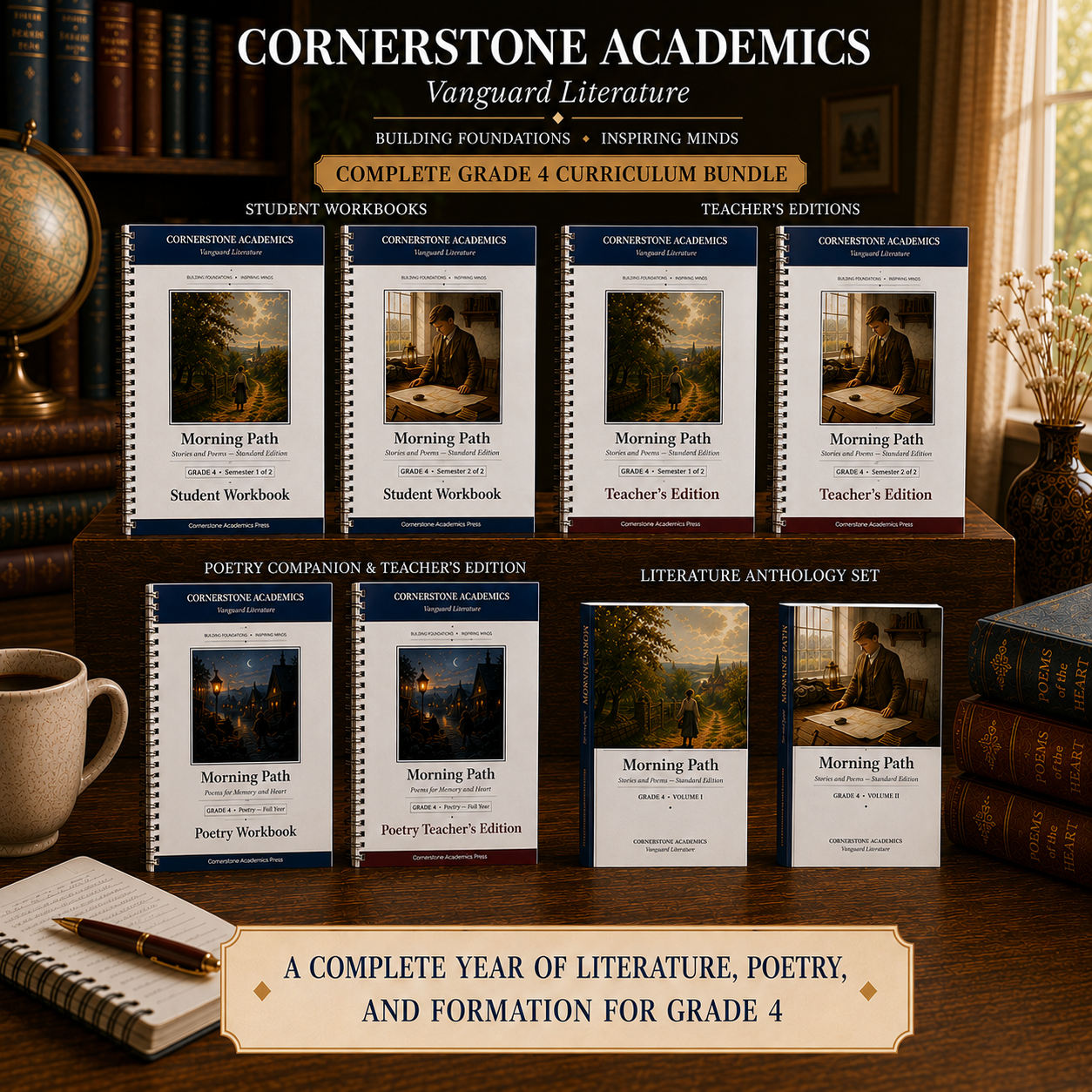 Vanguard Literature Grade 4 — Full-Year Curriculum Bundle, Standard Edition | Cornerstone Academics