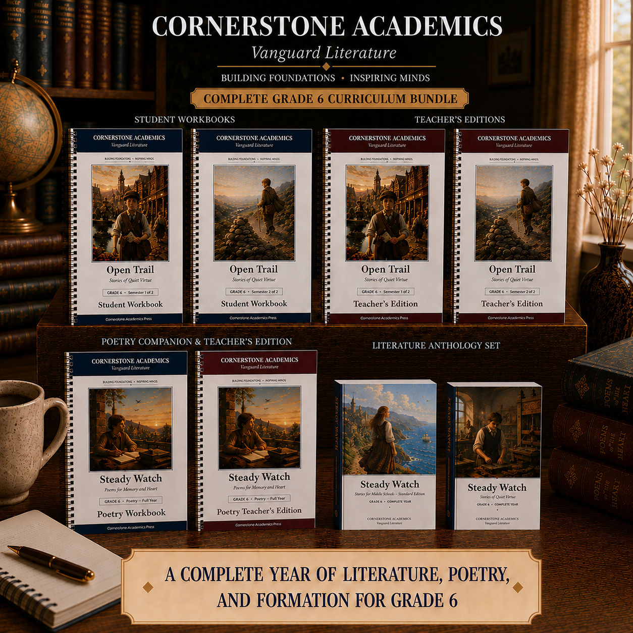 Vanguard Literature Grade 6 — Full-Year Curriculum Bundle, Standard Edition | Cornerstone Academics