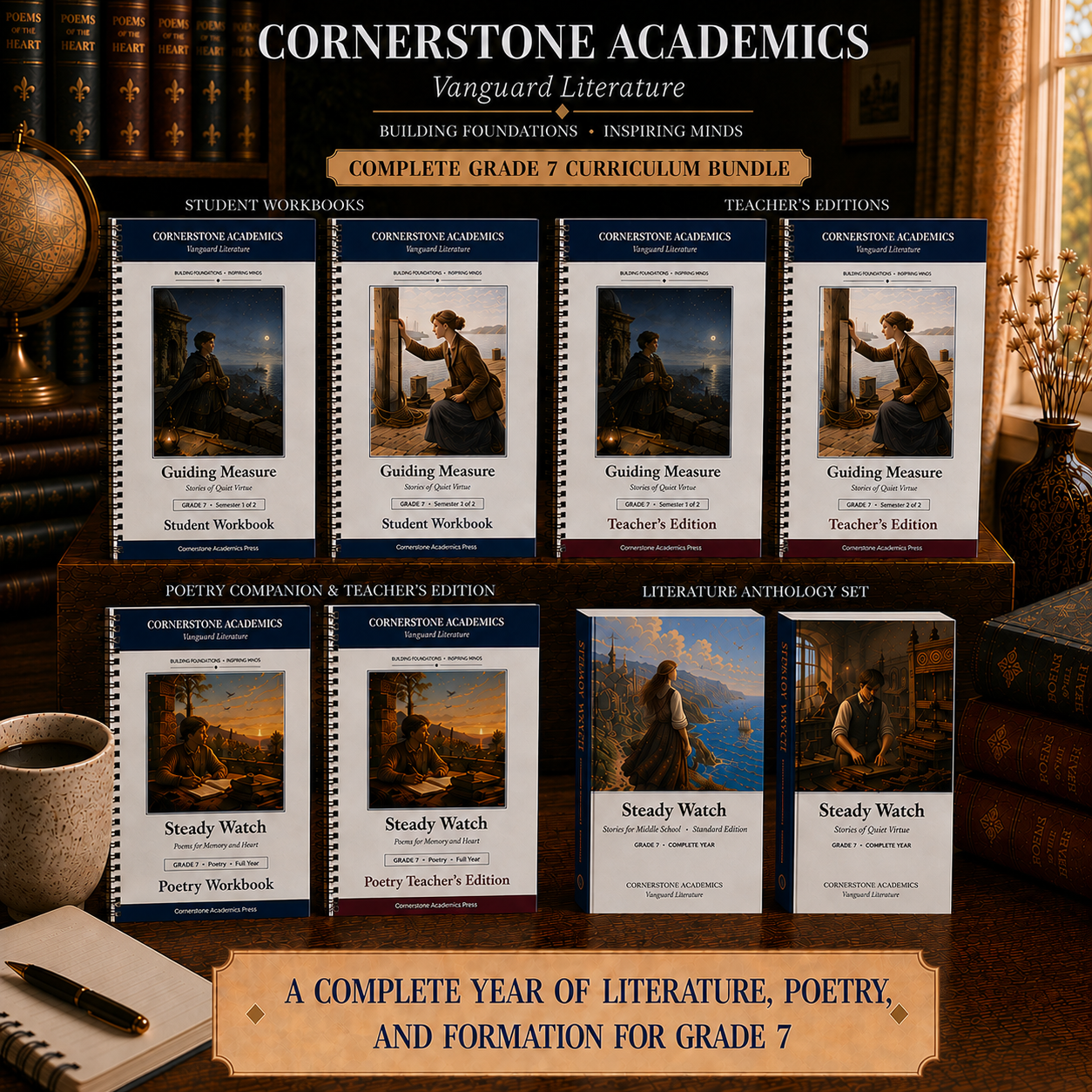 Vanguard Literature Grade 7 — Full-Year Curriculum Bundle, Standard Edition | Cornerstone Academics