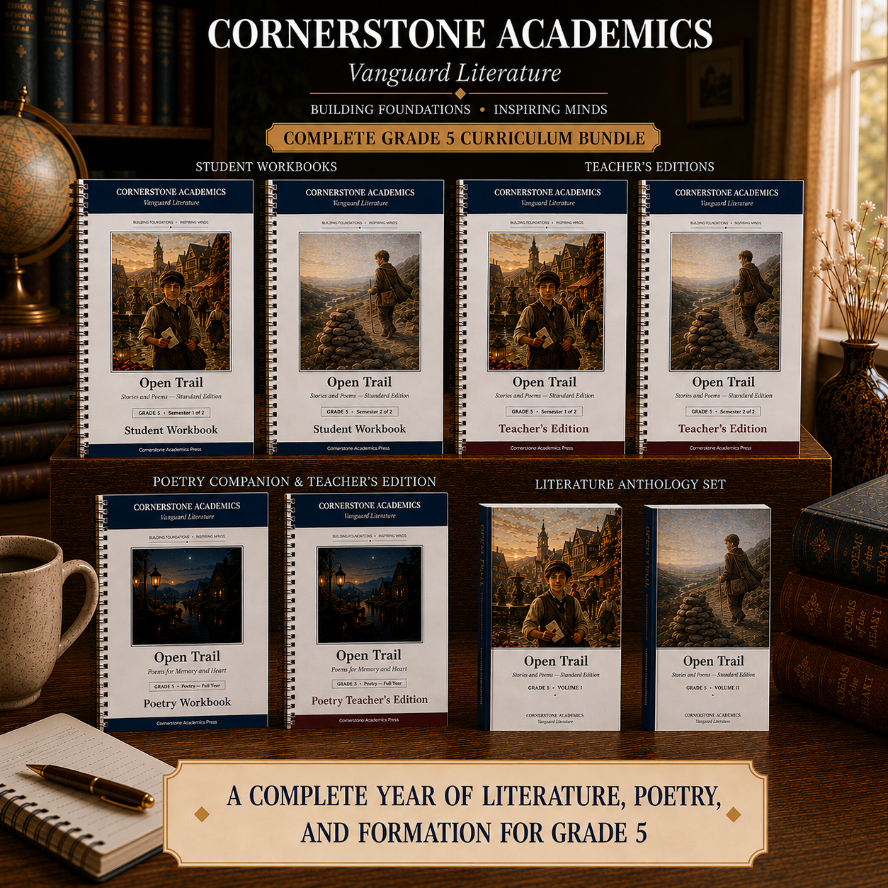 Vanguard Literature Grade 5 — Full-Year Curriculum Bundle, Standard Edition | Cornerstone Academics