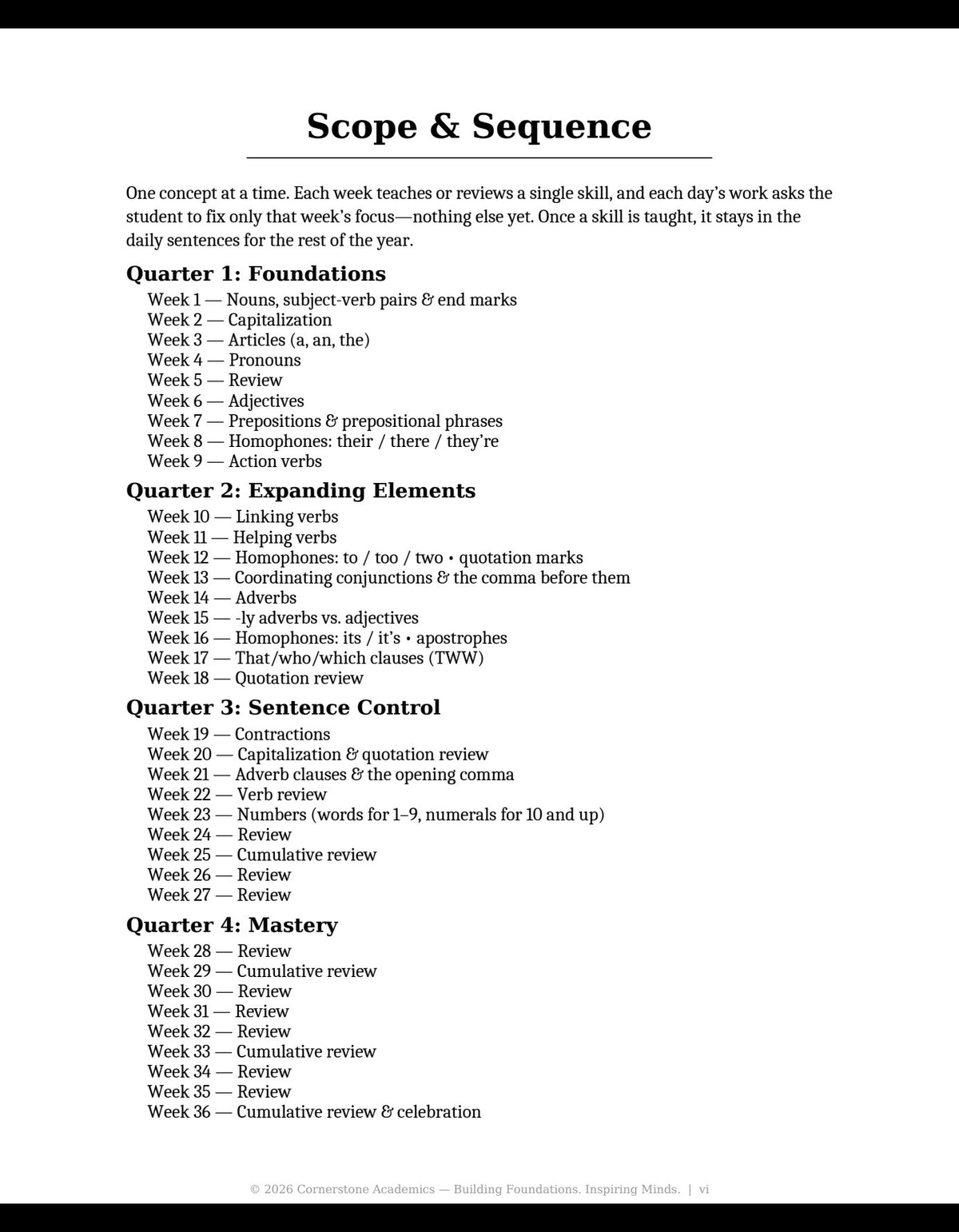Sample page 7 from Grade 3 Grammar, Grade 3 grammar curriculum