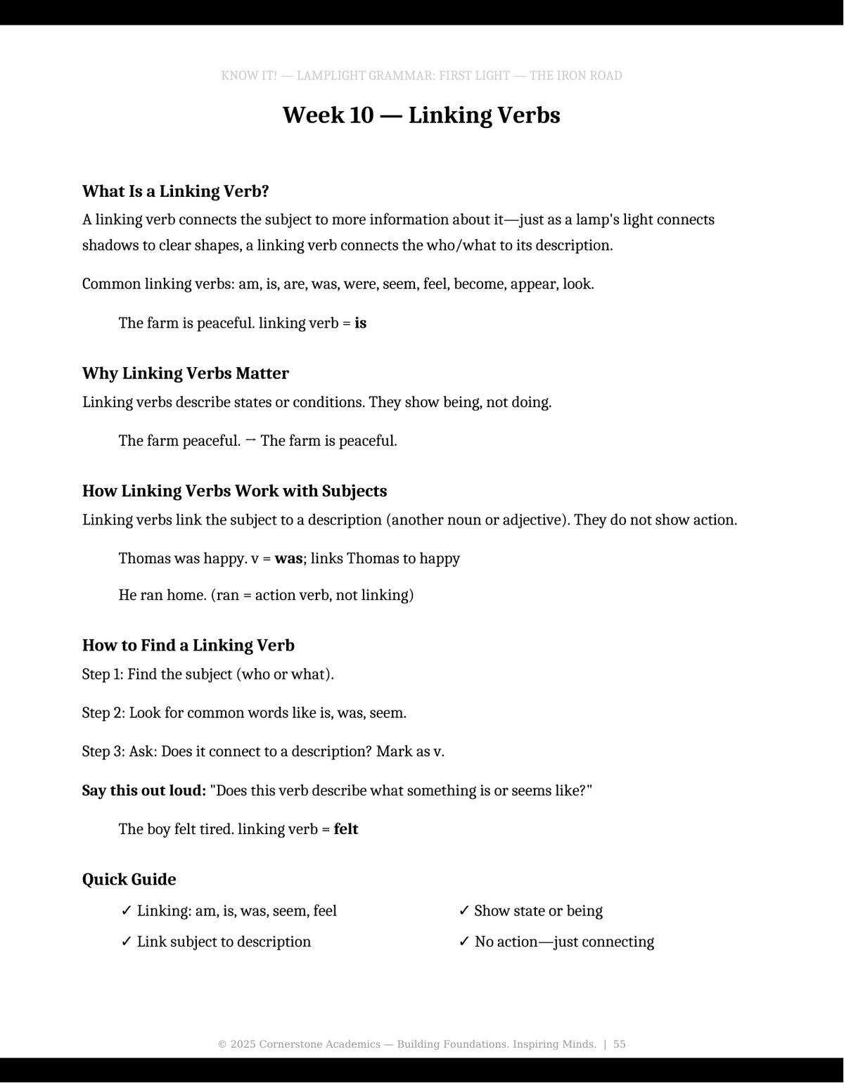 Sample page 1 from Grade 5 Grammar, Grade 5 grammar curriculum
