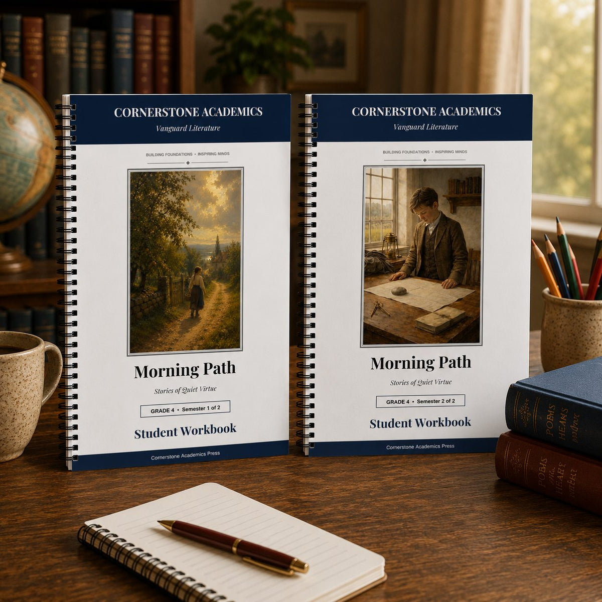 Front cover of Grade 4 Literature Student Workbook Set, a Grade 4 homeschool curriculum from Cornerstone Academics