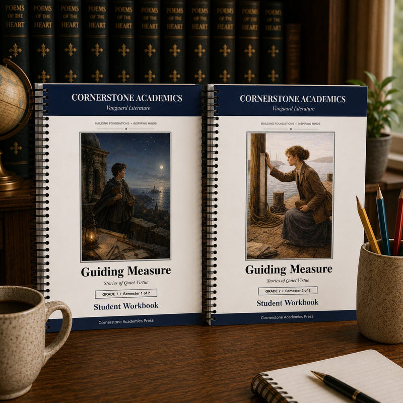 Front cover of Grade 7 Literature Student Workbook Set, a Grade 7 homeschool curriculum from Cornerstone Academics