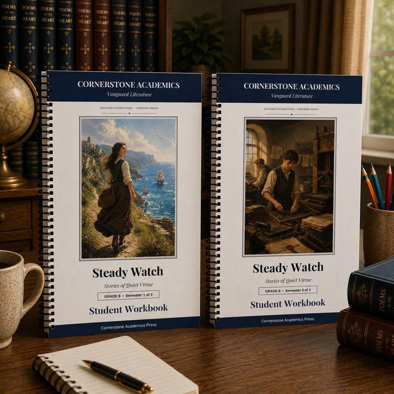 Front cover of Grade 6 Literature Student Workbook Set, a Grade 6 homeschool curriculum from Cornerstone Academics
