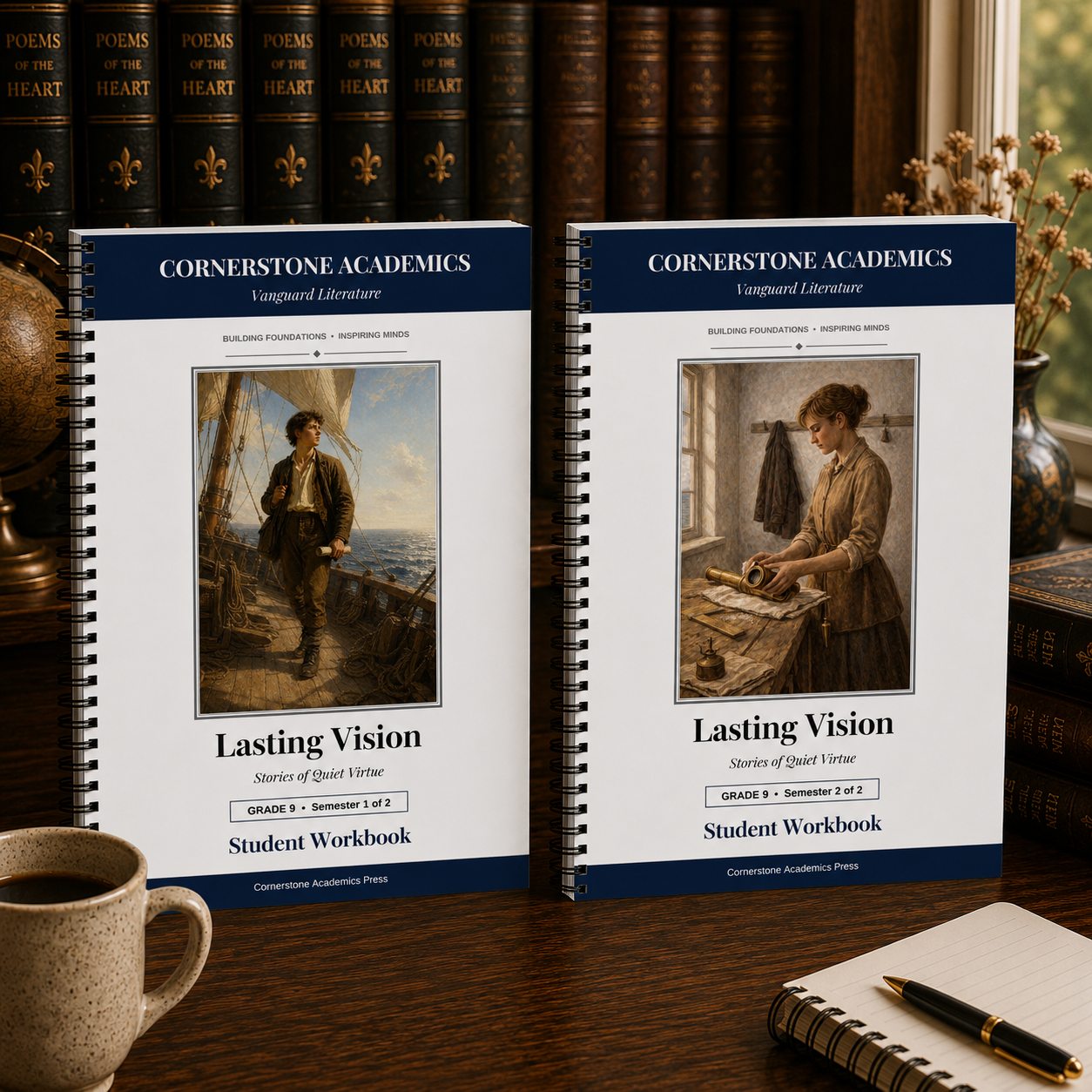 Front cover of Grade 9 Literature Student Workbook Set, a Grade 9 homeschool curriculum from Cornerstone Academics