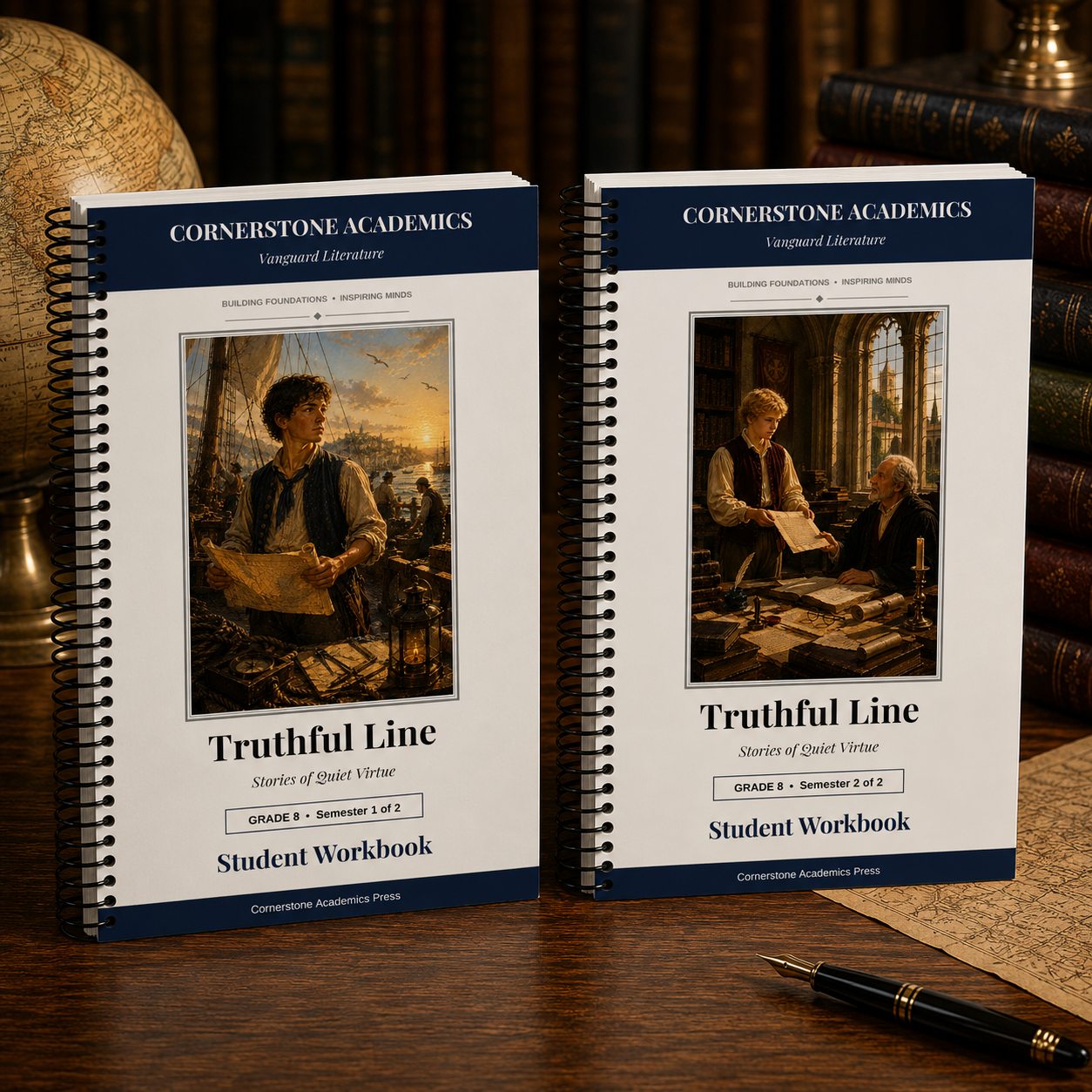 Front cover of Grade 8 Literature Student Workbook Set, a Grade 8 homeschool curriculum from Cornerstone Academics