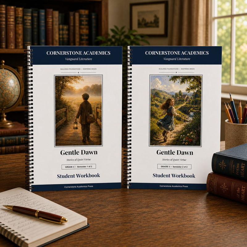 Front cover of Grade 3 Literature Student Workbook Set, a Grade 3 homeschool curriculum from Cornerstone Academics