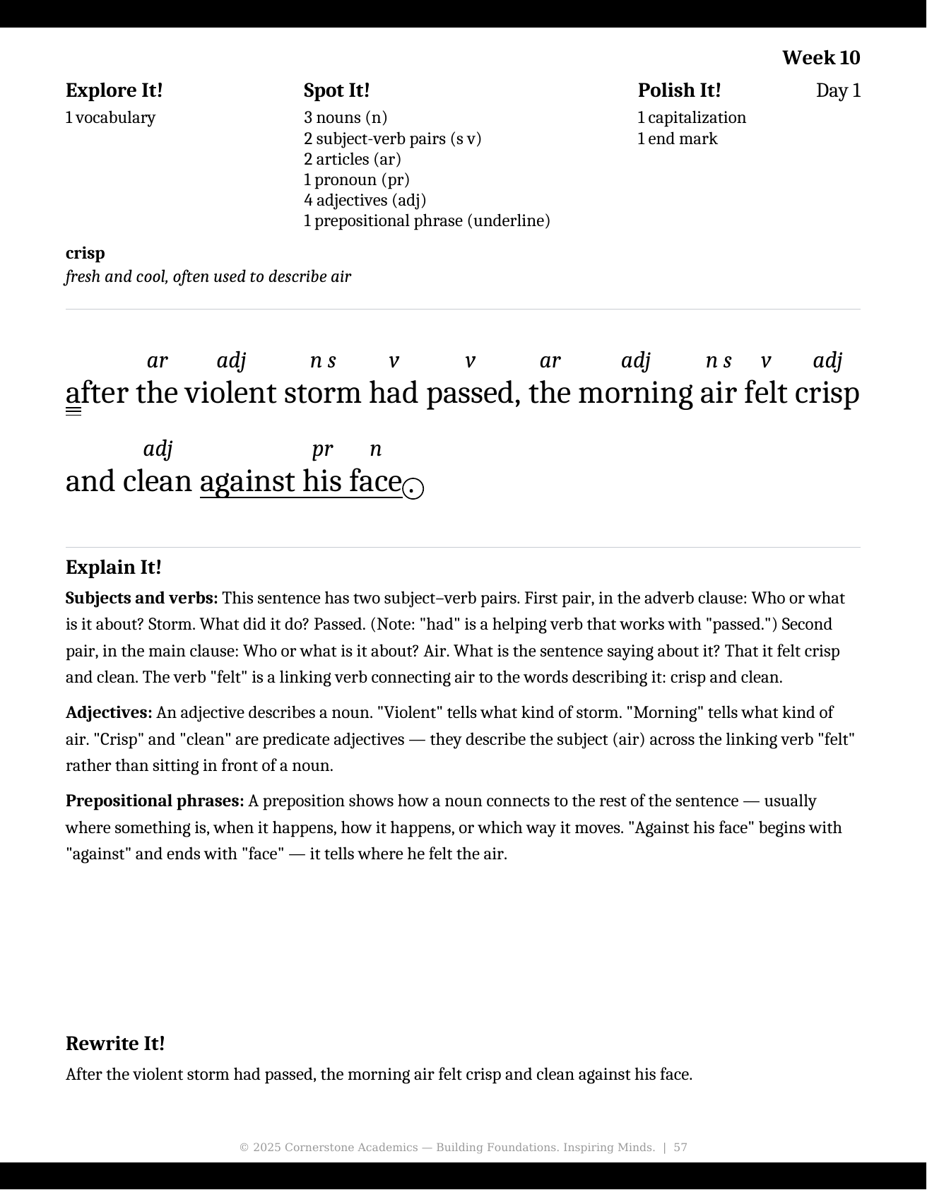 Sample page 9 from Grade 5 Grammar Curriculum, Grade 5 grammar curriculum